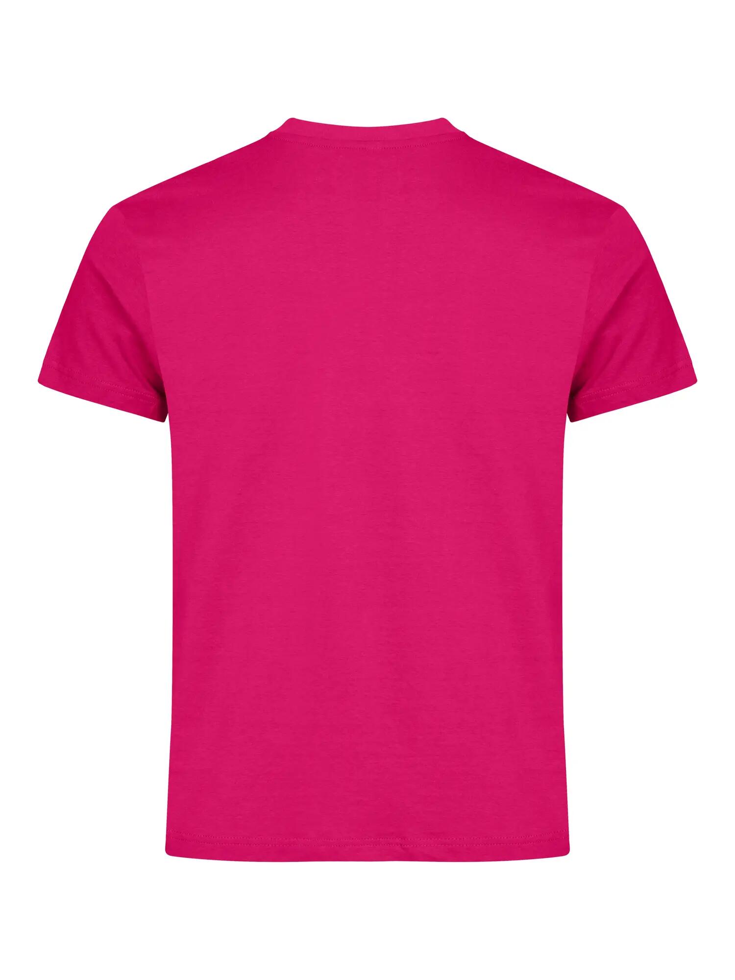 clique Basic-T T-shirt męska z bawełny, dopasowany krój – bright cerise 4/5