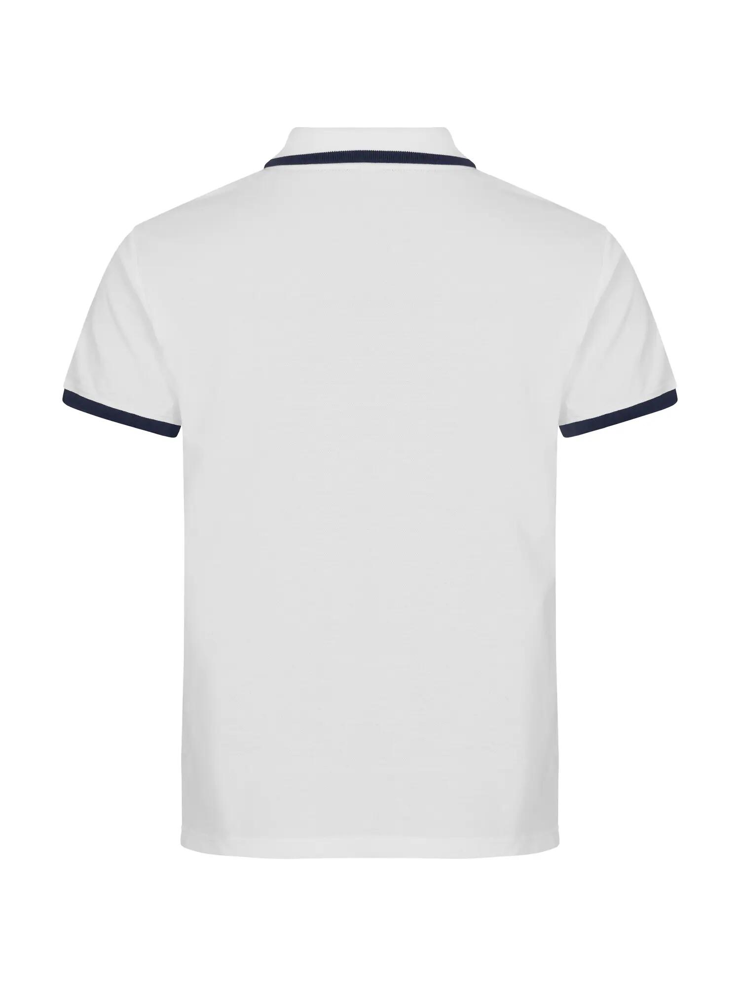 clique Polo Austin 100% algodão – gola e punhos com riscas contrastantes – White 4/4