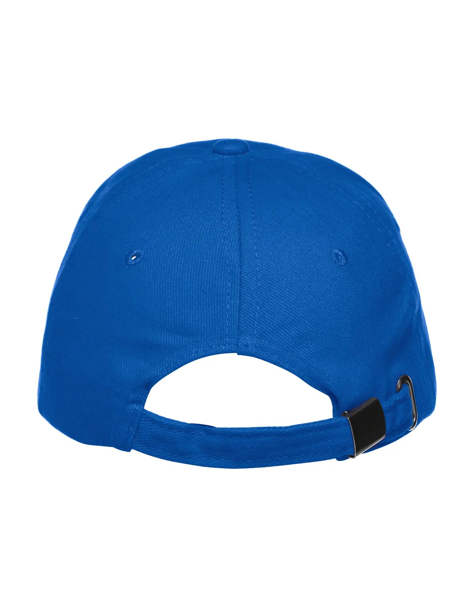 clique Cap Davis aus 100% Baumwoll-Twill, 6‑Panel – royal blue 3/4