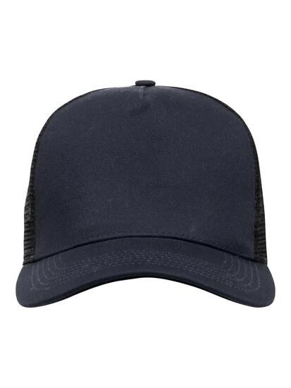 clique Trucker Cap in gebürstetem Baumwoll-Twill mit Mesh – Dark