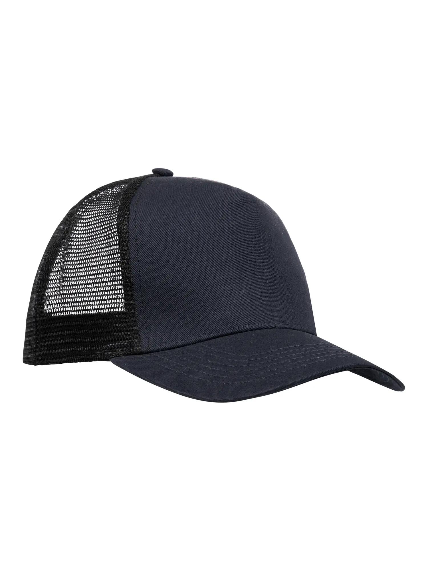clique Trucker Cap van geborsteld katoen twill en polyester mesh – Dark 4/5