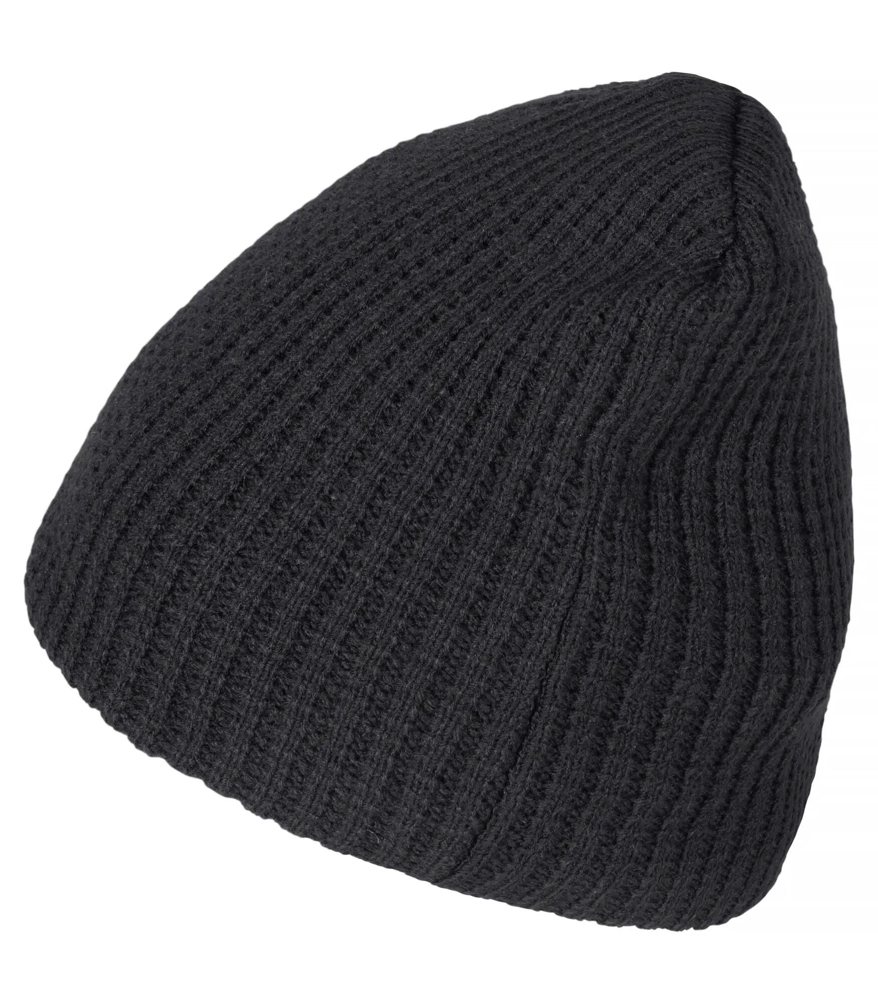 clique bonnet Otto en tricot double couche – Black 3/4
