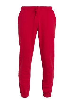 clique Basic Pants — spodnie unisex z dzianiny dresowej, czerwone – red