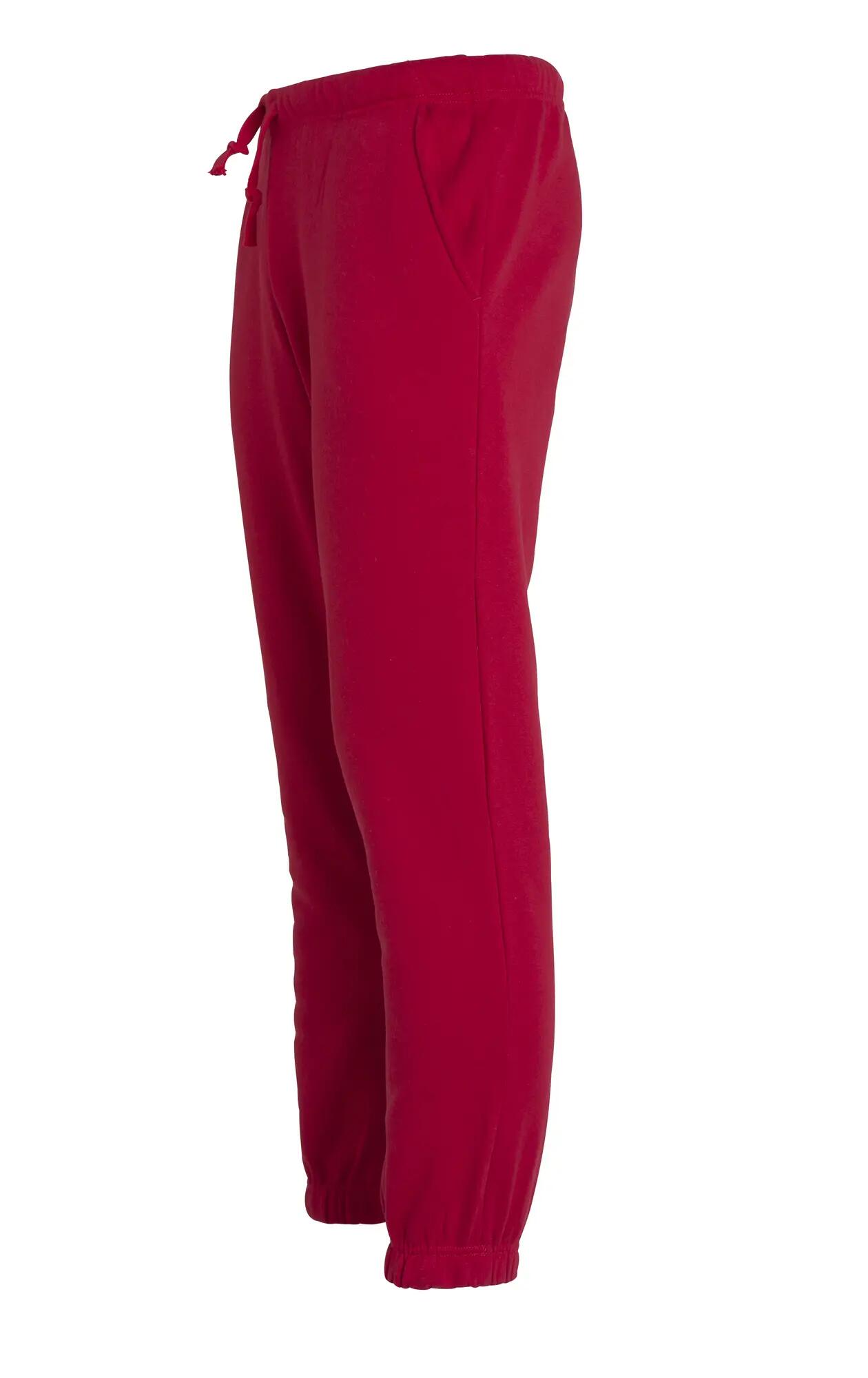 clique Basic Pants Junior — calças de felpa júnior, vermelho – red 4/5