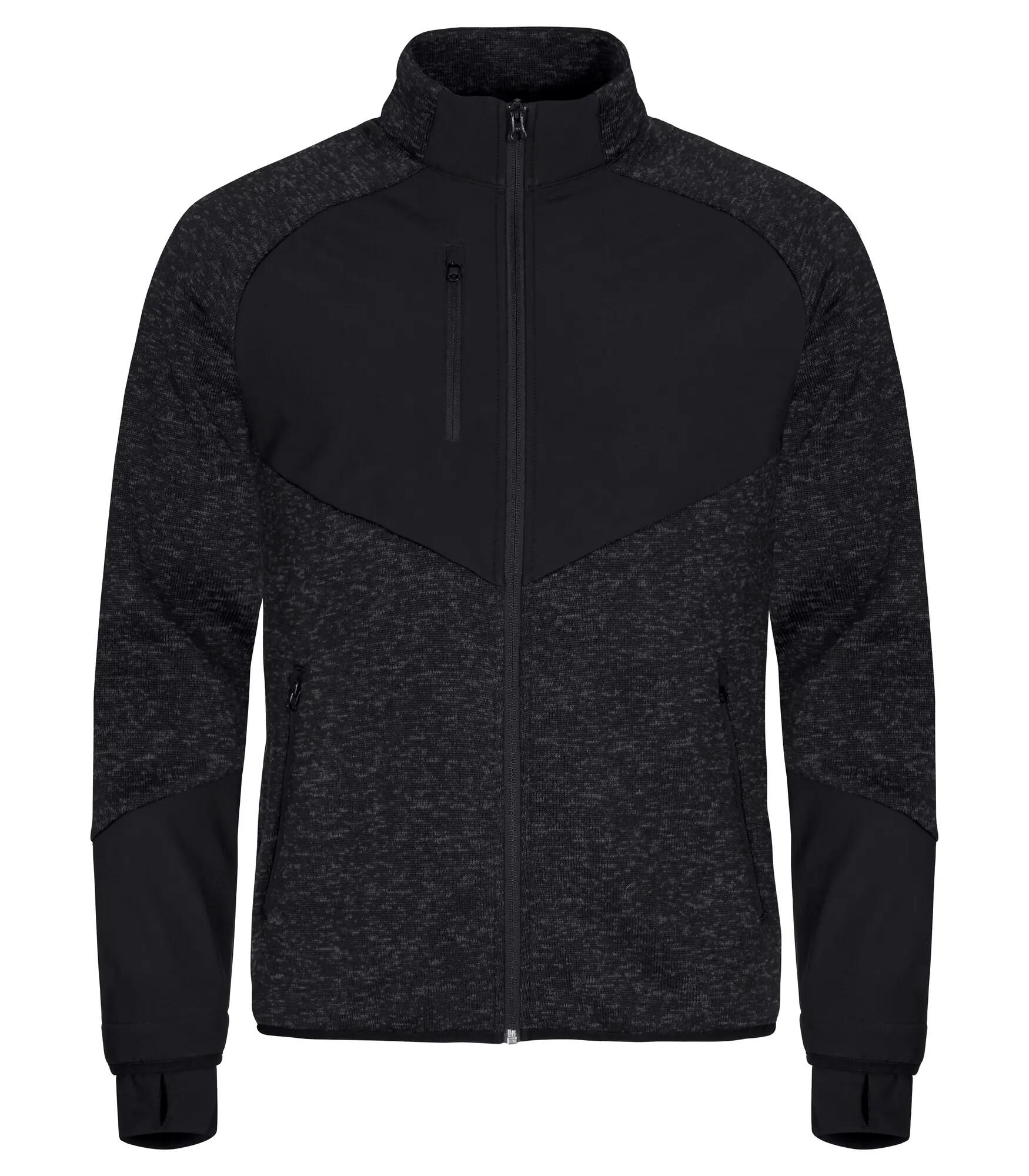 clique Haines Casaco polar com painéis softshell – Preto – Black 1/4