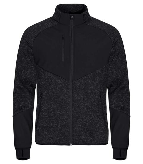clique Veste Haines pour homme — polaire chaude with softshell – Black
