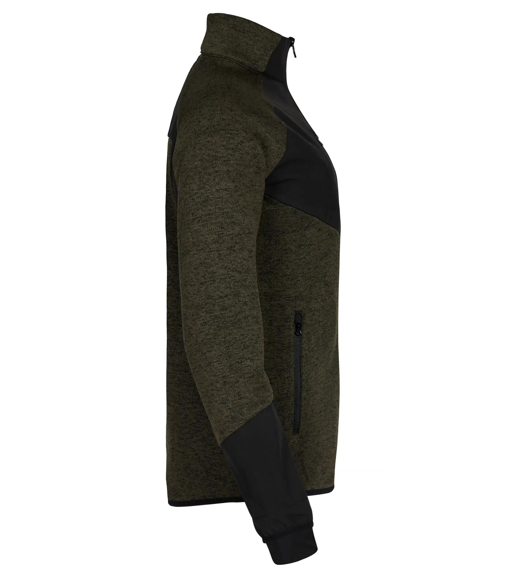 clique Haines Women Fleecejas met softshell – Fog green 4/4