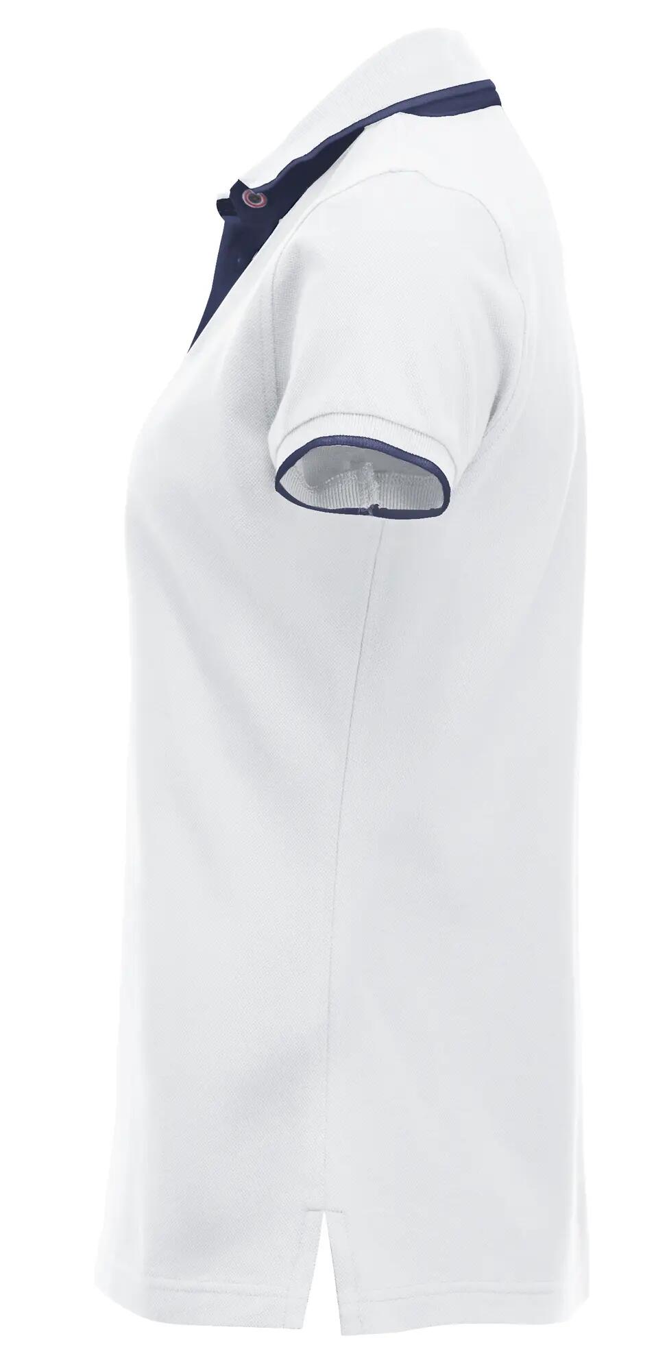 clique Polo Seattle Women 100% algodão branco/azul escuro – white/dark navy 2/4