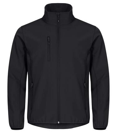 clique Classic Softshell Jacket 3-Lagen – 96% recyceltes Polyester – Black