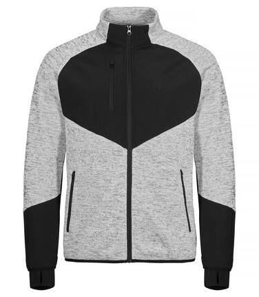 clique Haines Męska bluza polarowa z elementami softshell – Ash