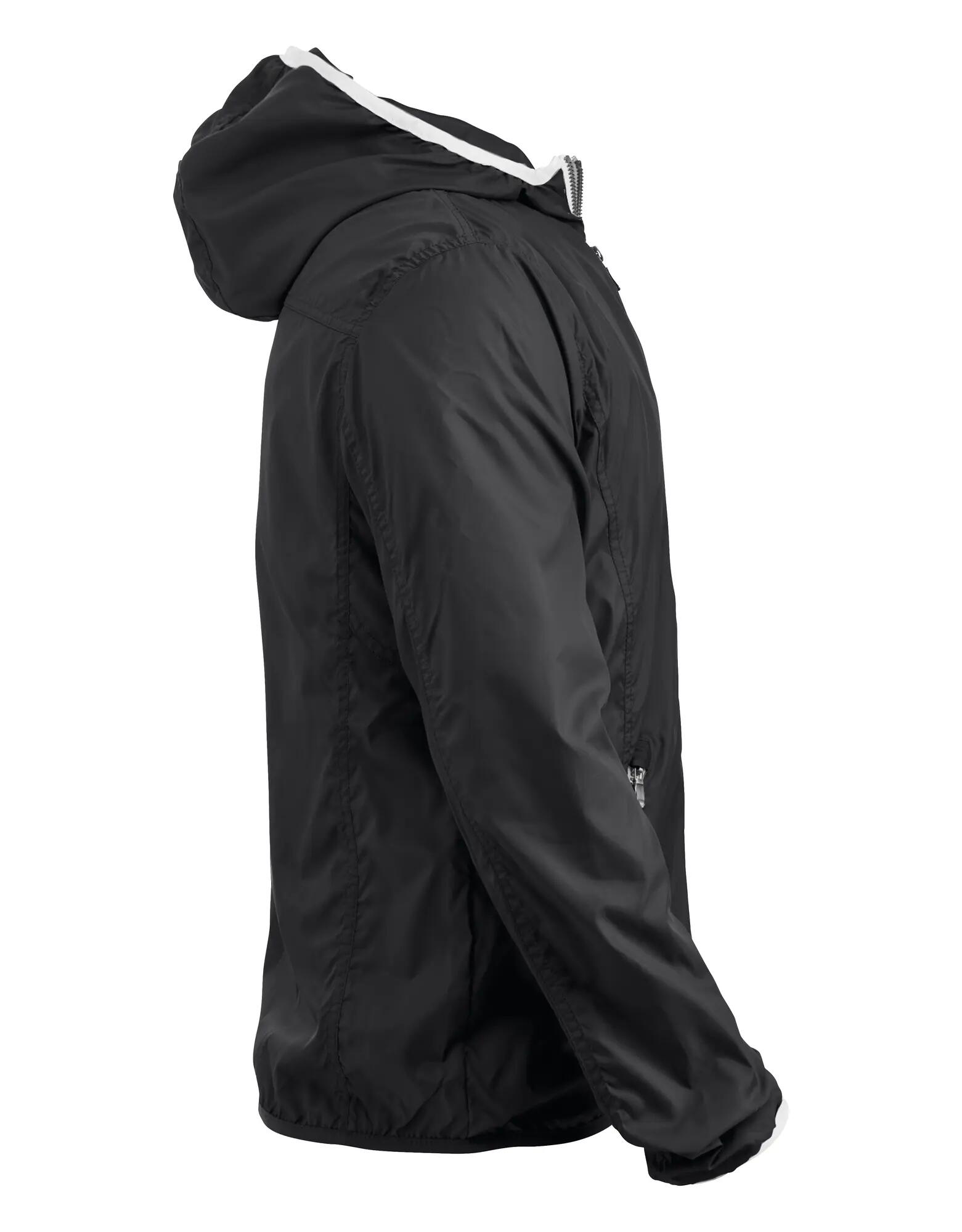 clique giacca Hardy antivento nera in poliestere – black 4/4