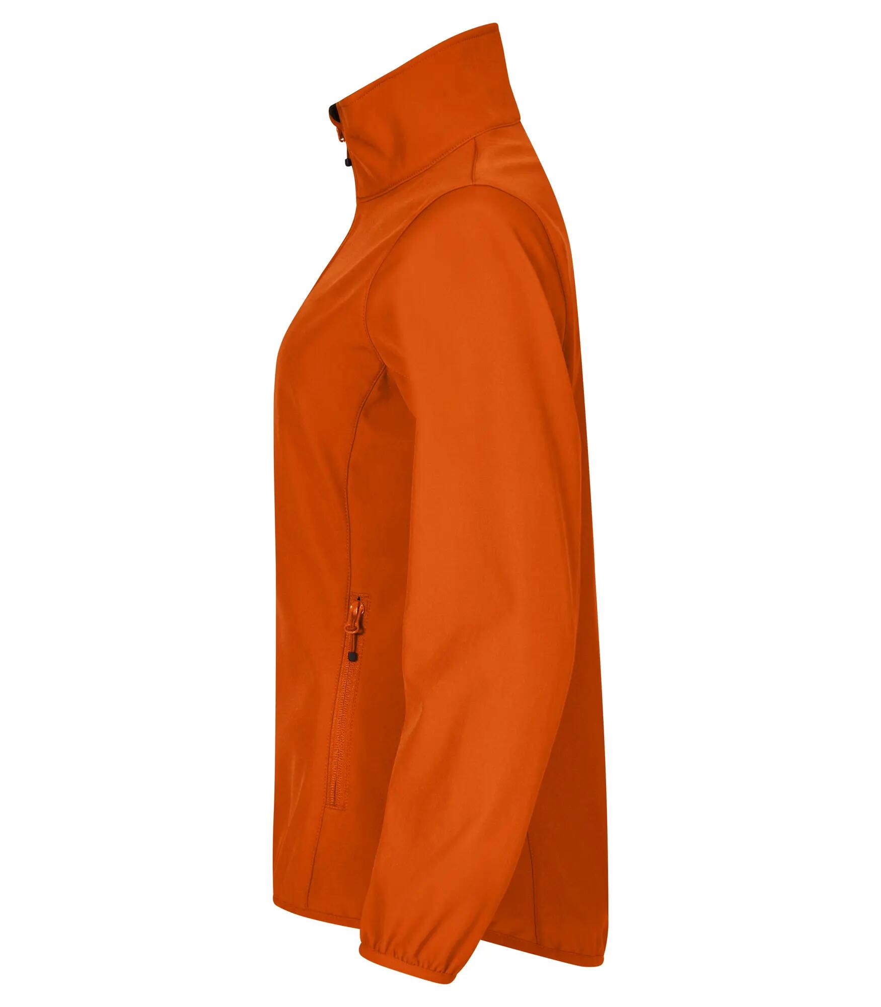 clique Casaco Softshell Classic Mulher 96% Poliéster Reciclado – Blood orange 3/4
