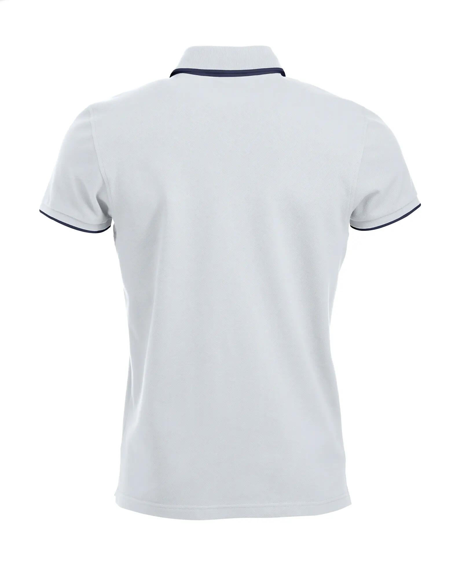 clique Polo Seattle 100% algodón - blanco/azul marino oscuro – white/dark navy 2/4