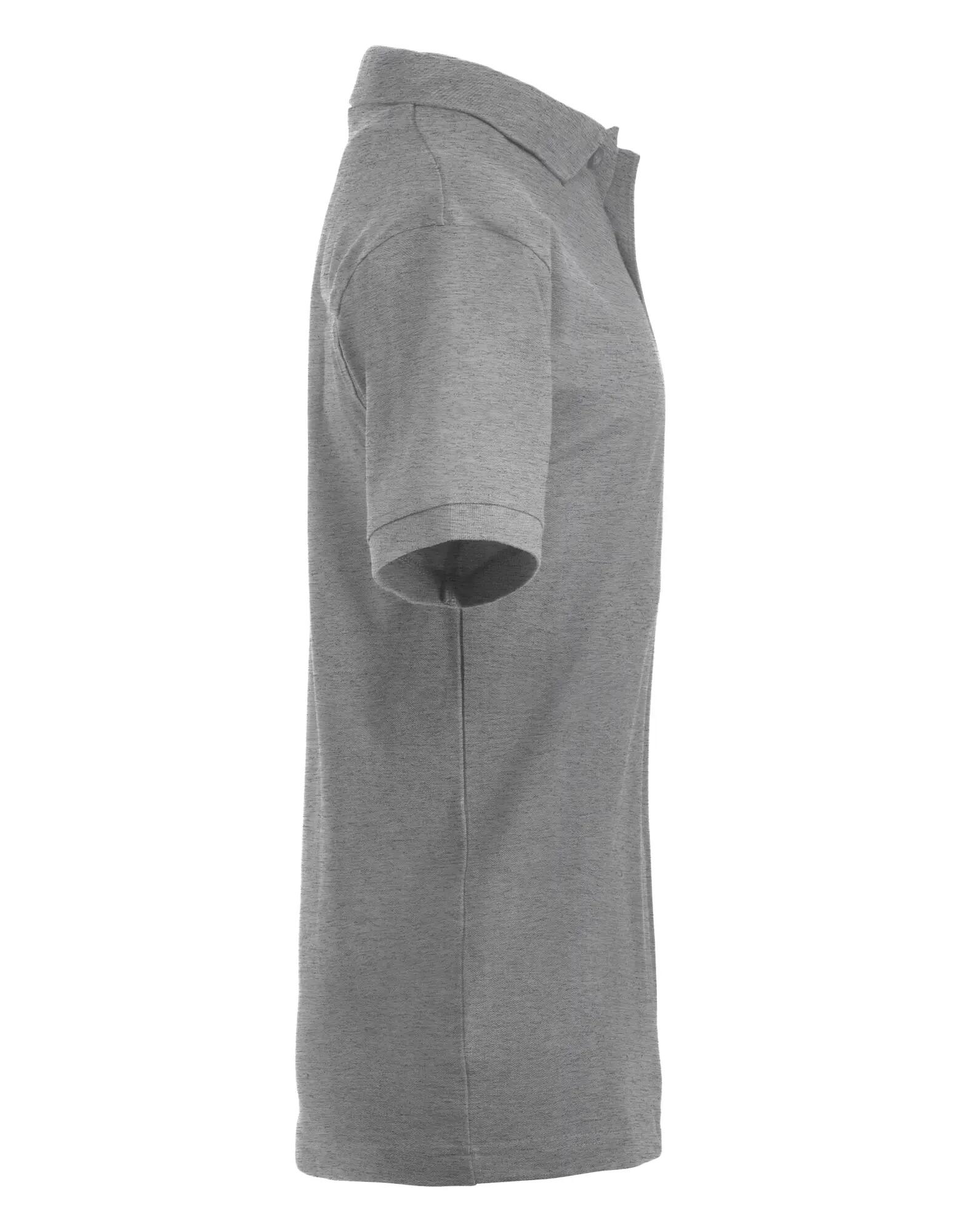 clique polo homme Lincoln en piqué — 100% coton peigné, gris chiné – grey 4/4