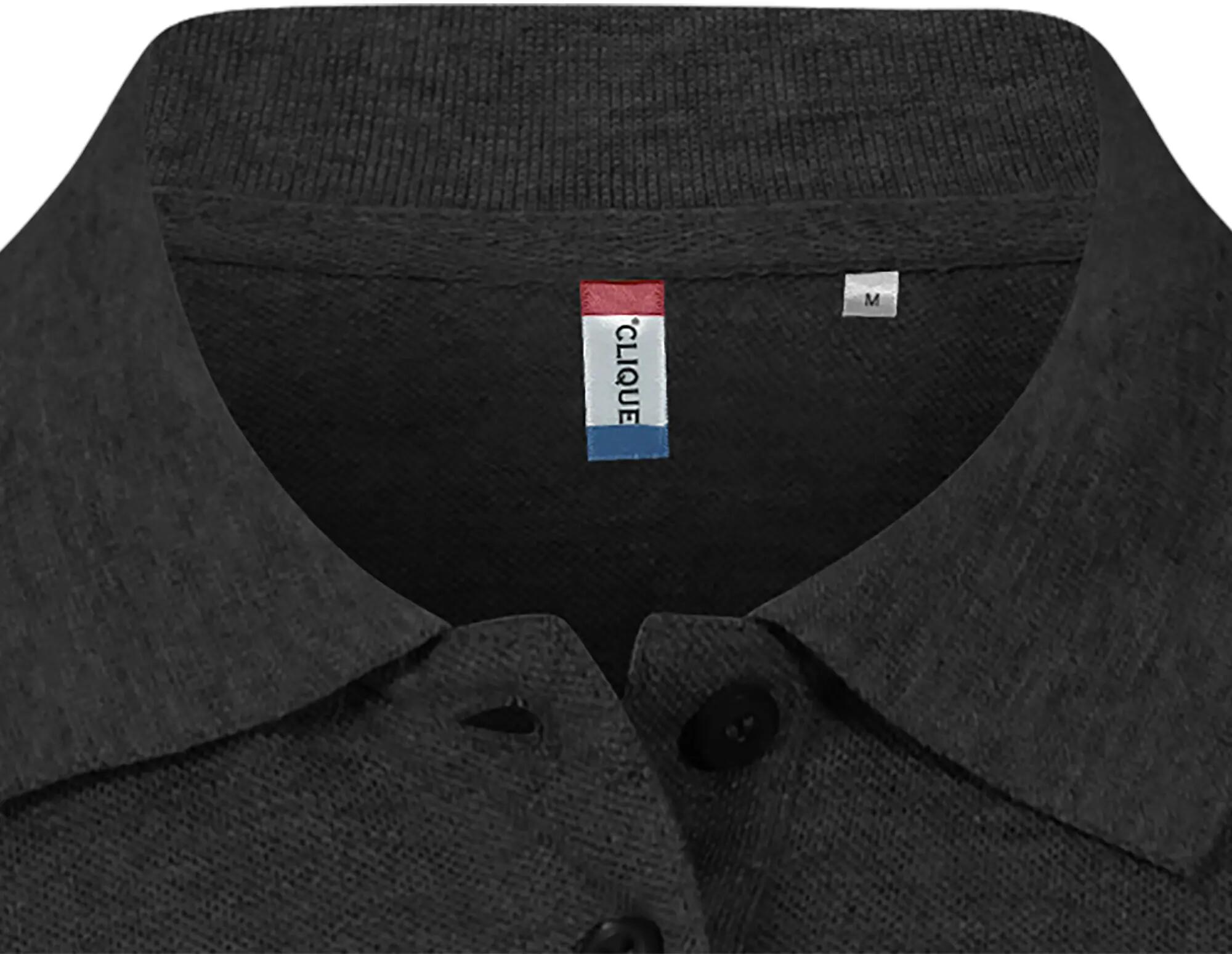 clique Basic Polo Damen aus Baumwolle, bequeme Passform – anthracite Melange 5/5