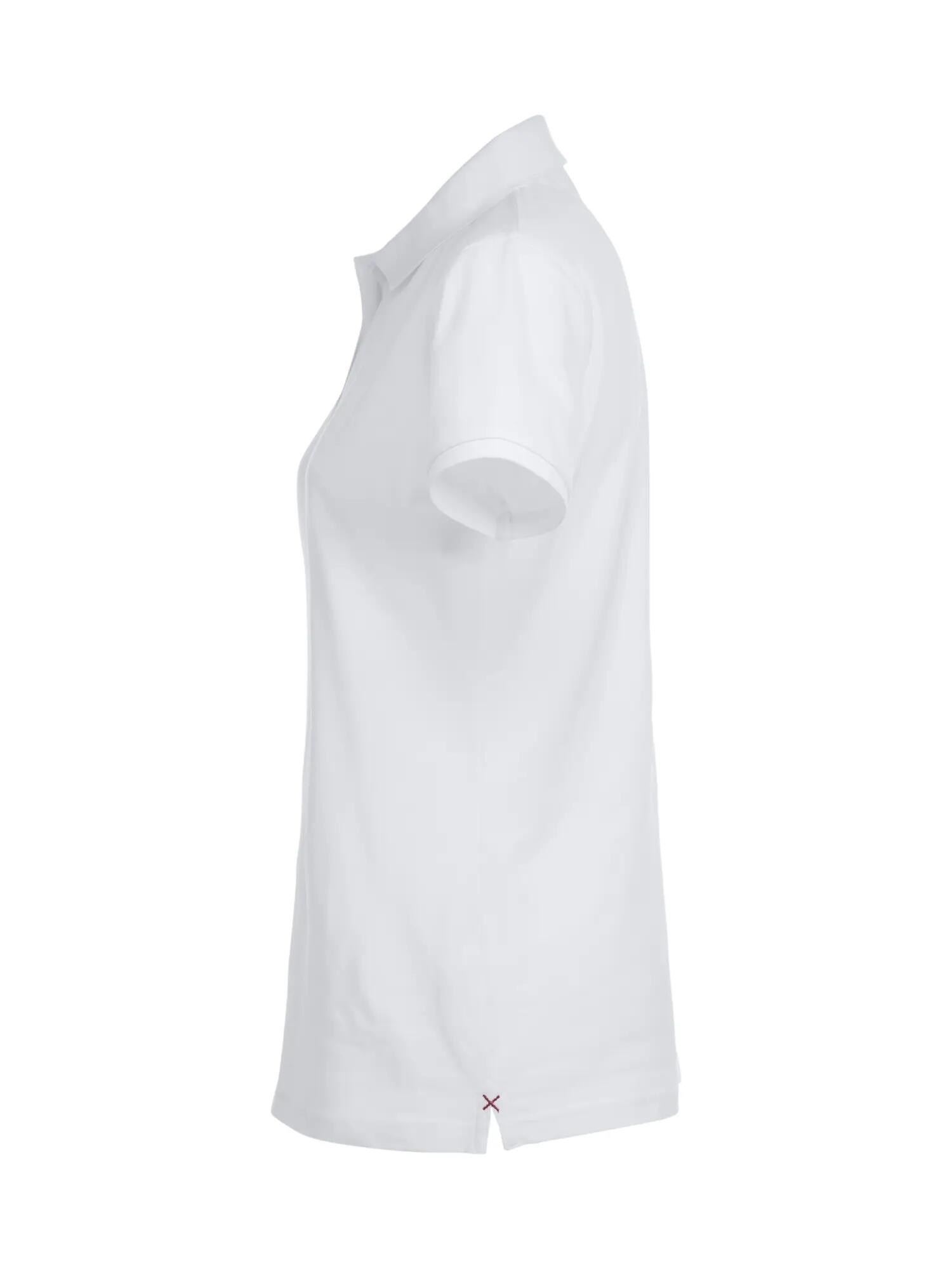 clique Stretch Premium Polo Damen – Baumwolle mit Stretch – white 3/4