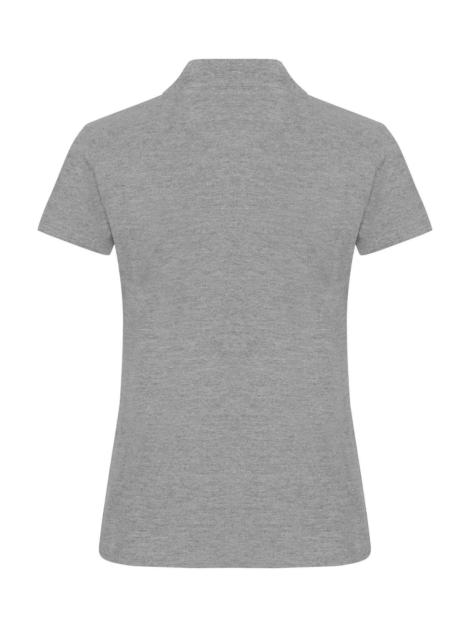 clique Basic Polo Women aus Baumwolle – Damen, grau meliert – Grey Melange 4/5