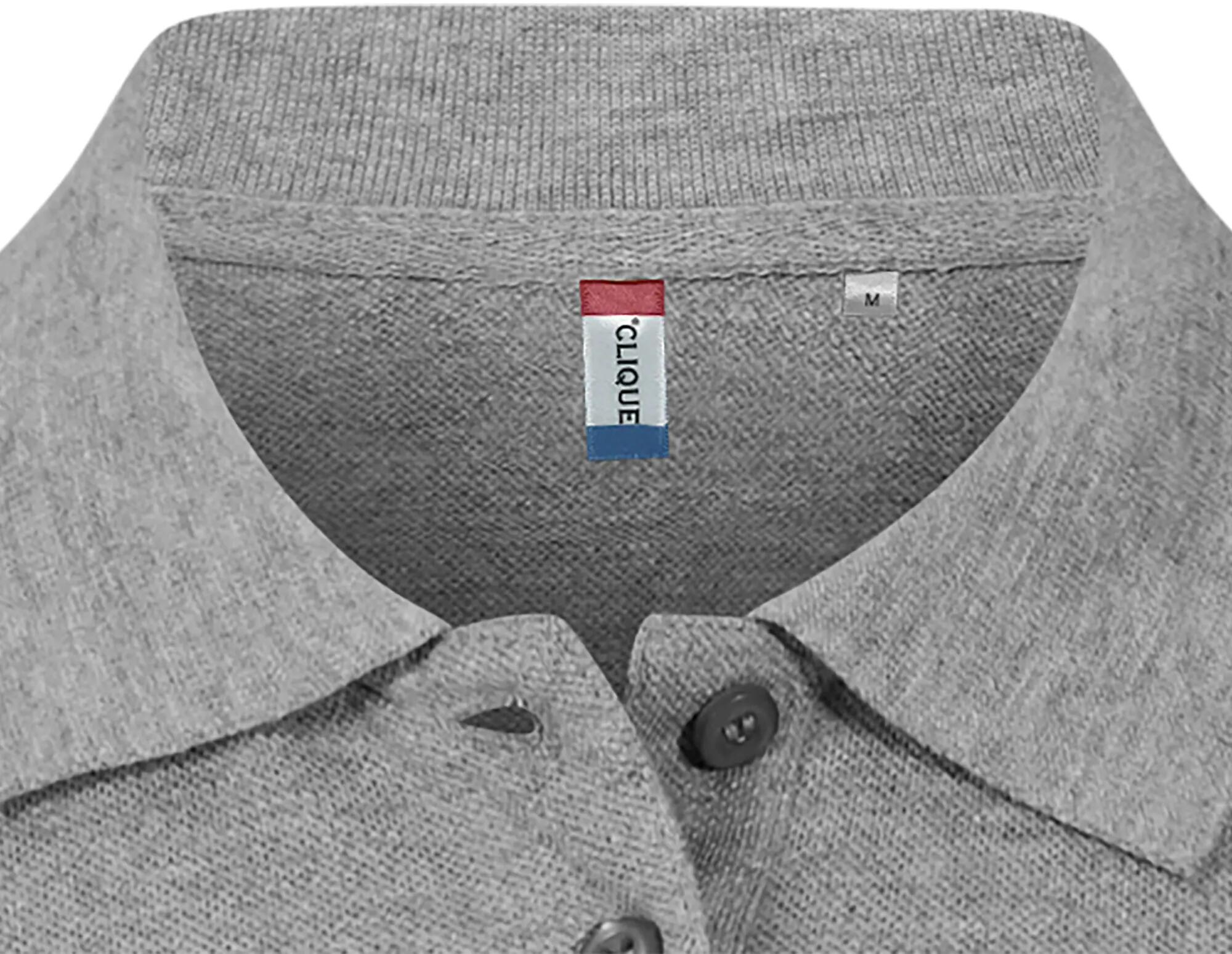 clique Basic Polo Women aus Baumwolle – Damen, grau meliert – Grey Melange 3/5