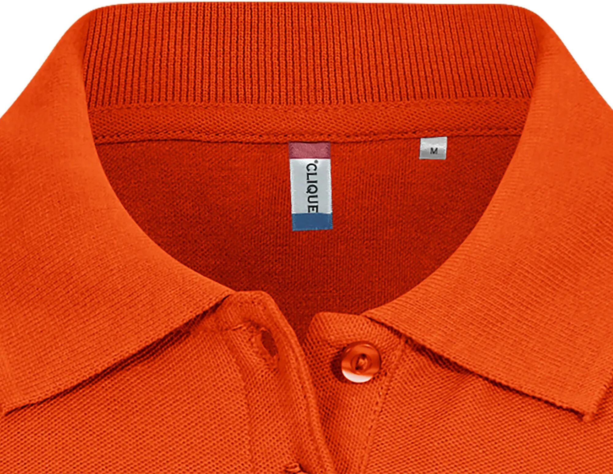 clique Basic Polo Women – polo feminino em algodão – blood Orange 4/5