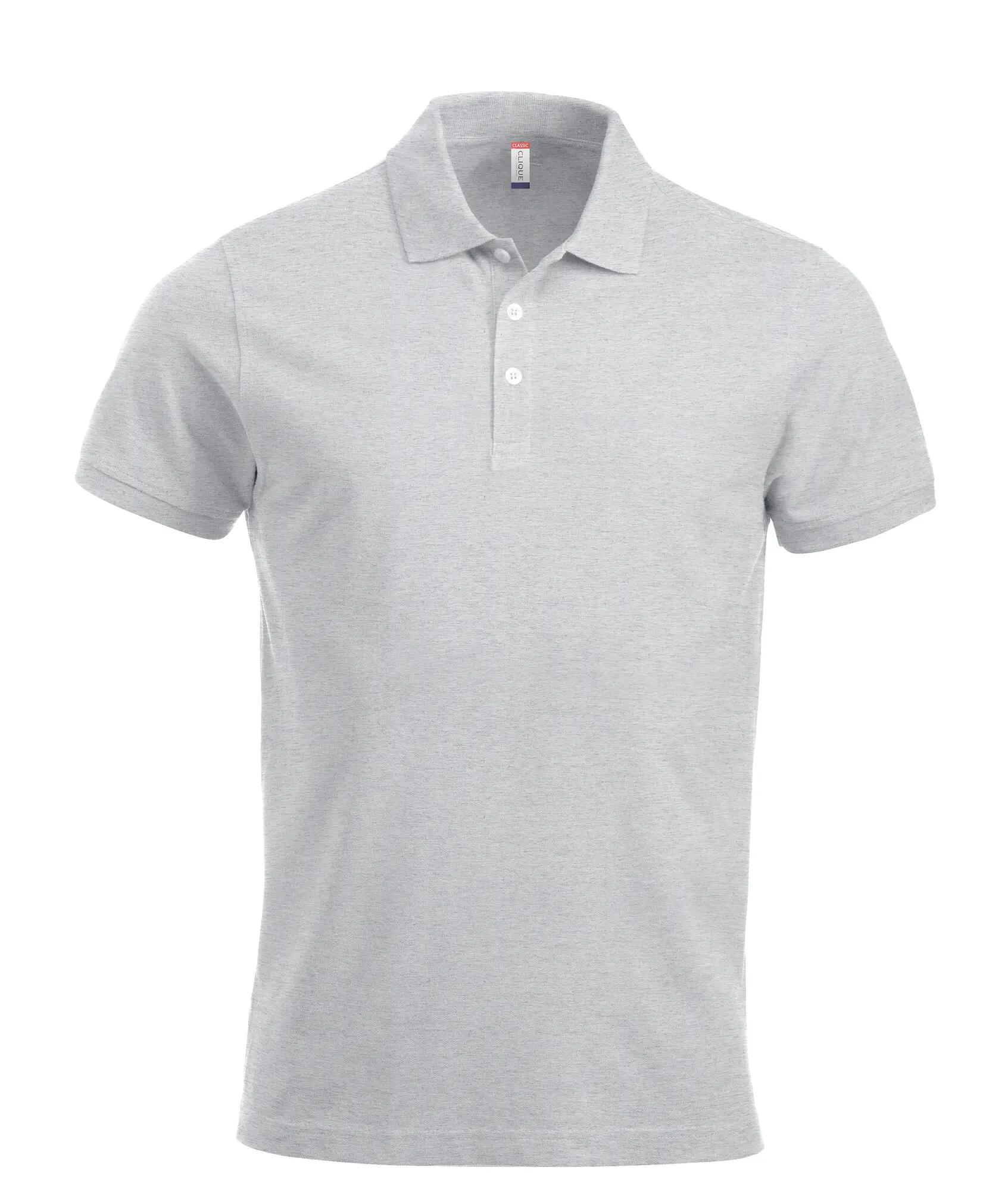clique Classic Lincoln S/S Polo in modernem Schnitt aus Baumwolle – ash 1/4
