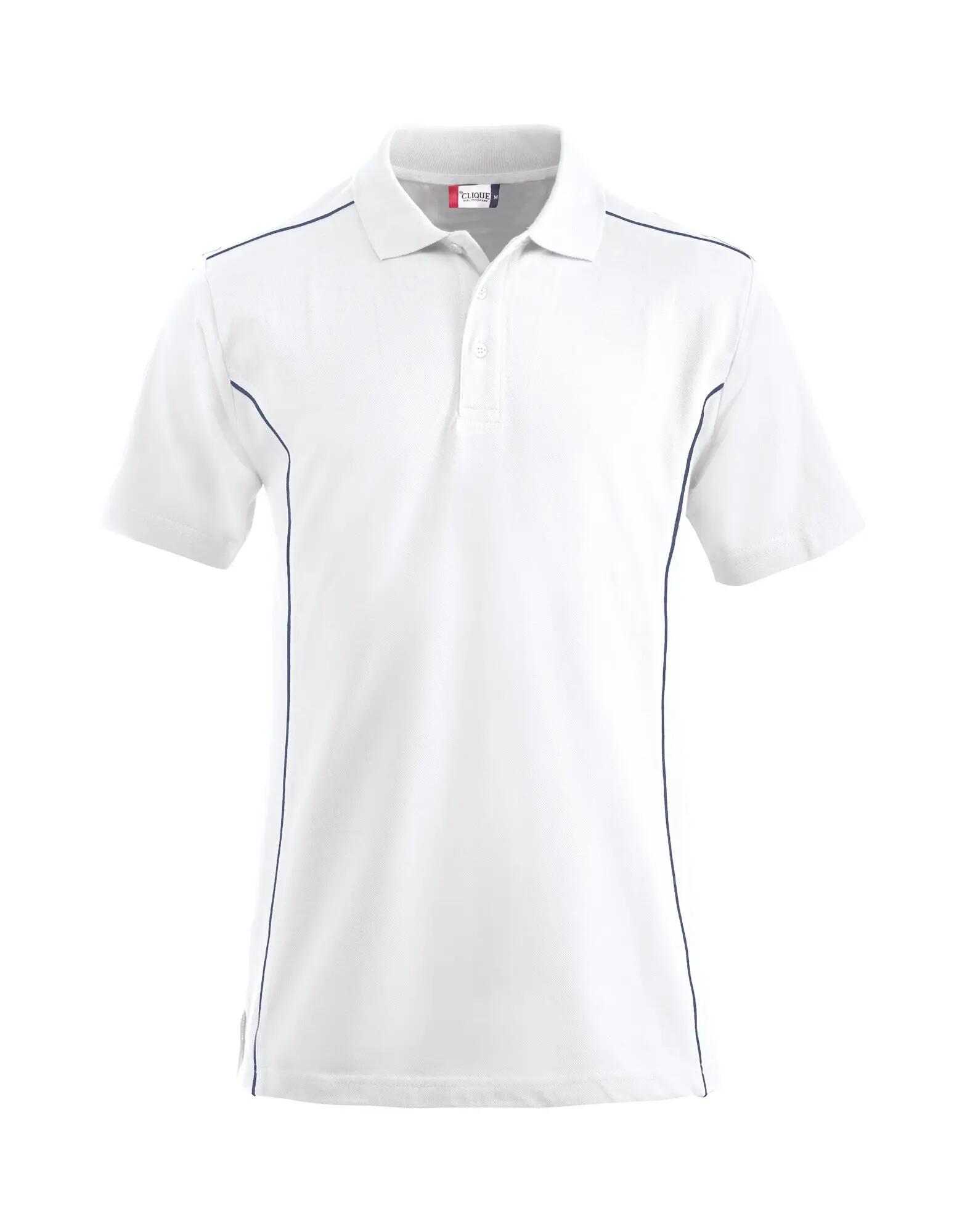 clique Polo New Conway 100% algodão branco com piping contrastante – white 1/4