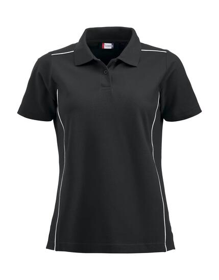 clique New Alpena dames polo 100% katoen zwart – black