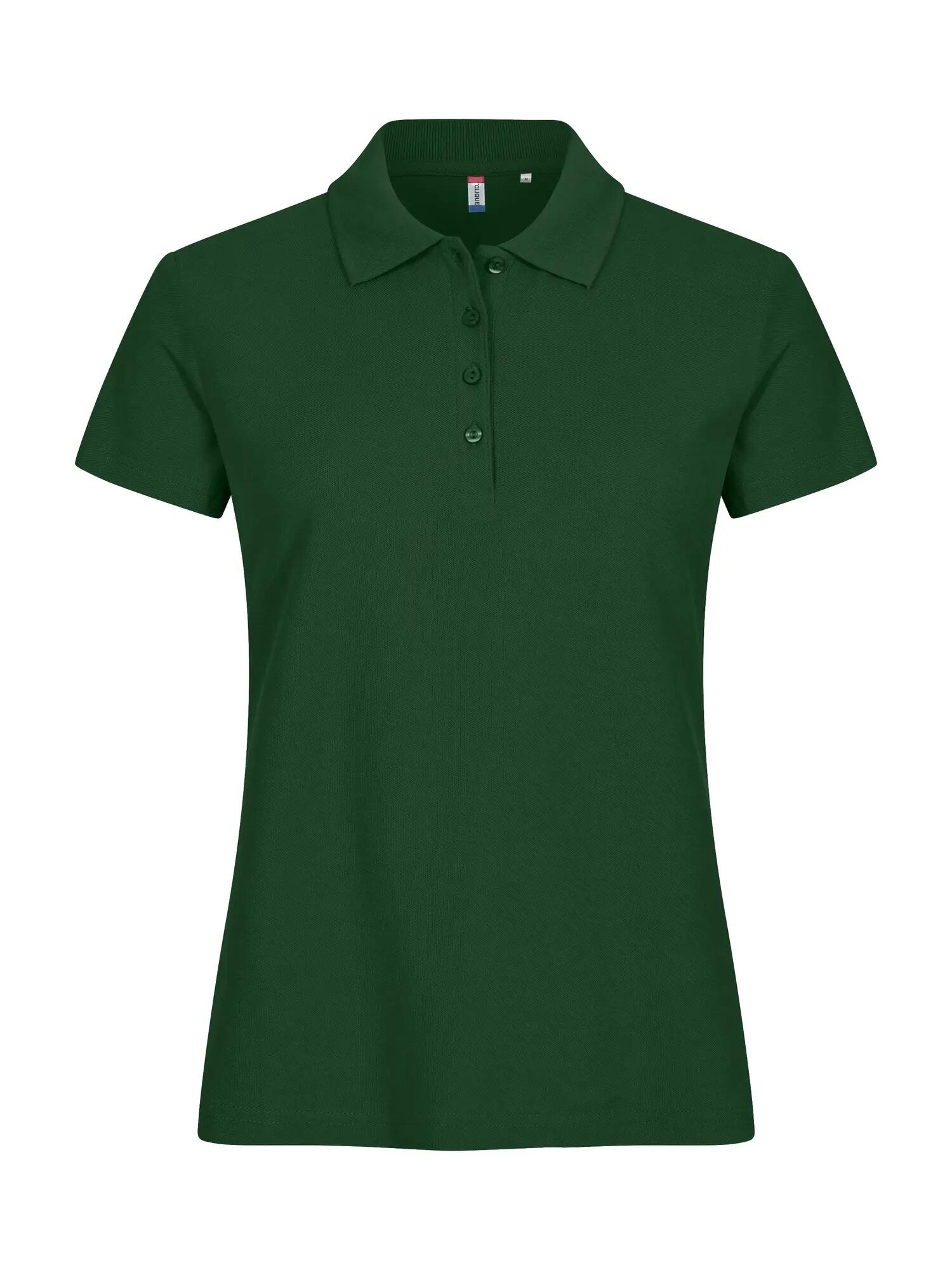 clique Basic Polo Women – polo feminino 100% algodão, bottle Green 1/5