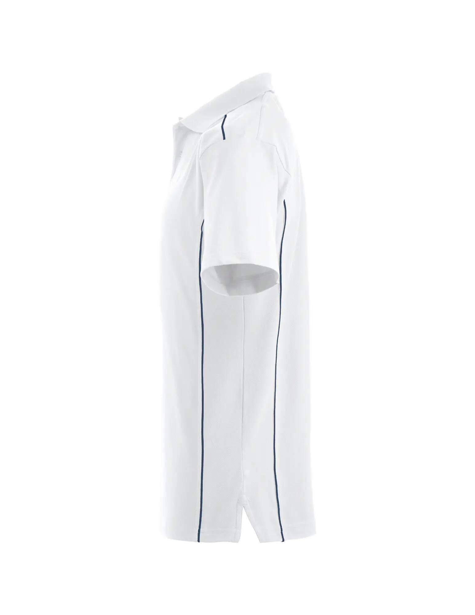 clique Polo New Conway 100% algodão branco com piping contrastante – white 3/4