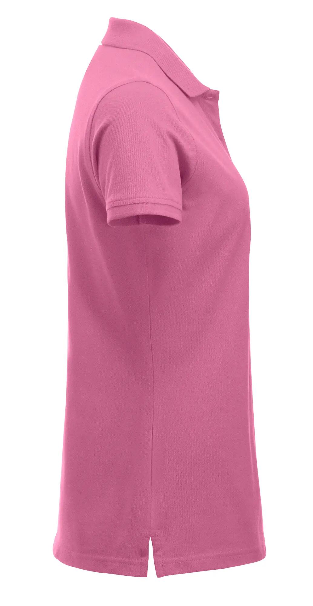 clique Classic Marion S/S Polo em algodão, corte moderno – bright pink 4/4