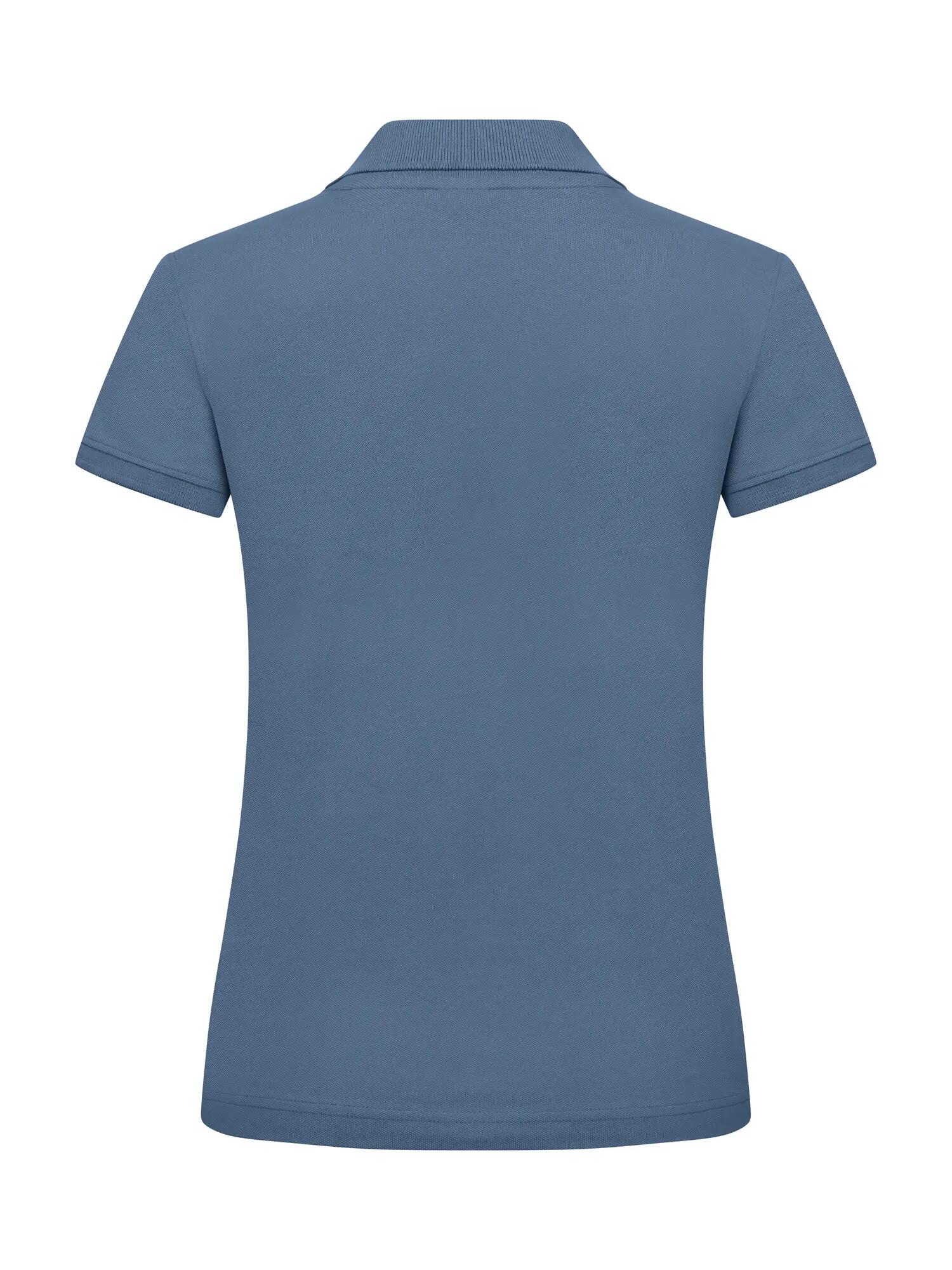 clique Classic Marion S/S dames polo katoen – moderne pasvorm – Steel Blue 4/5