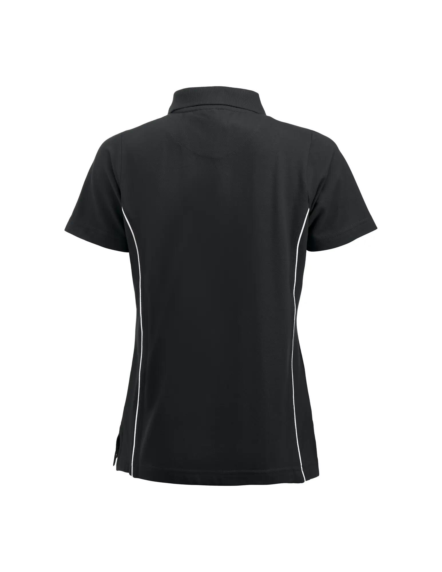 clique Polo New Alpena en coton 100% noir, coupe femme – black 2/4