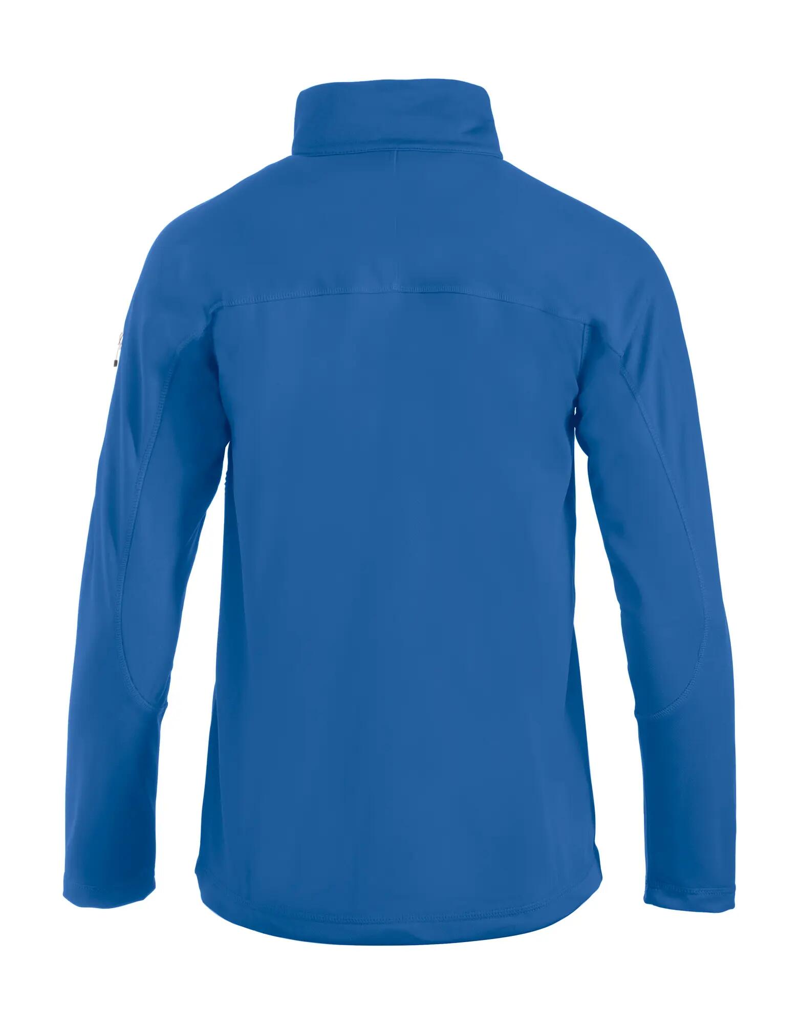clique Ducan casaco unissexo com fecho, poliéster escovado – royal blue 2/4