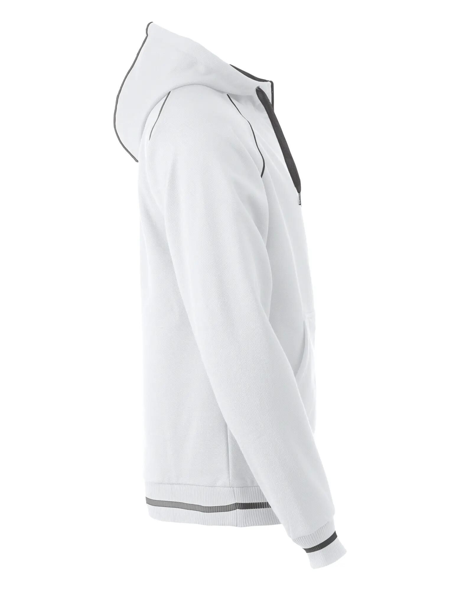 clique Gerry bluza z kapturem unisex struktura szczotkowana – white 4/4