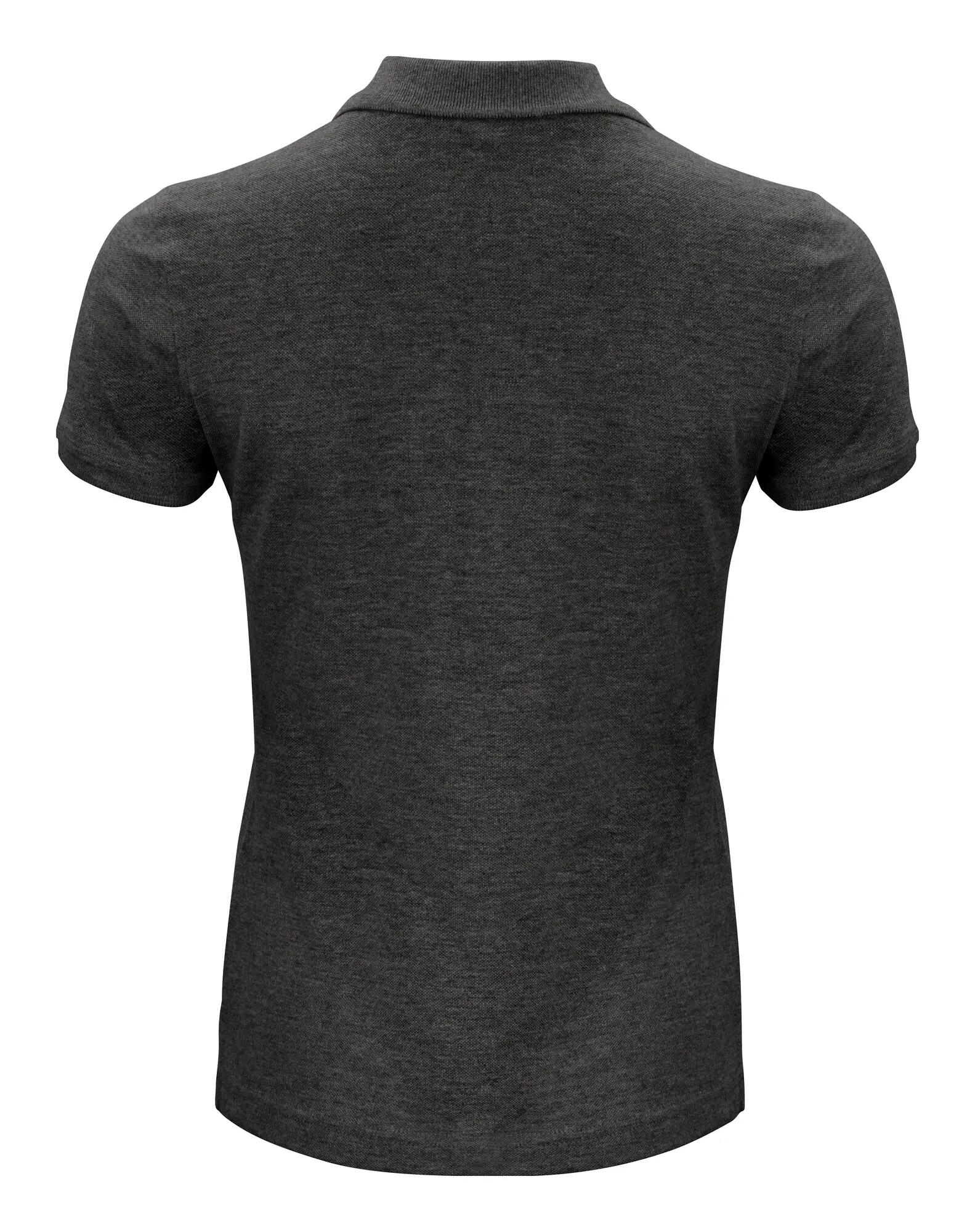 clique Classic OC Polo Women van 100% biologisch katoen — anthracite melange 2/4