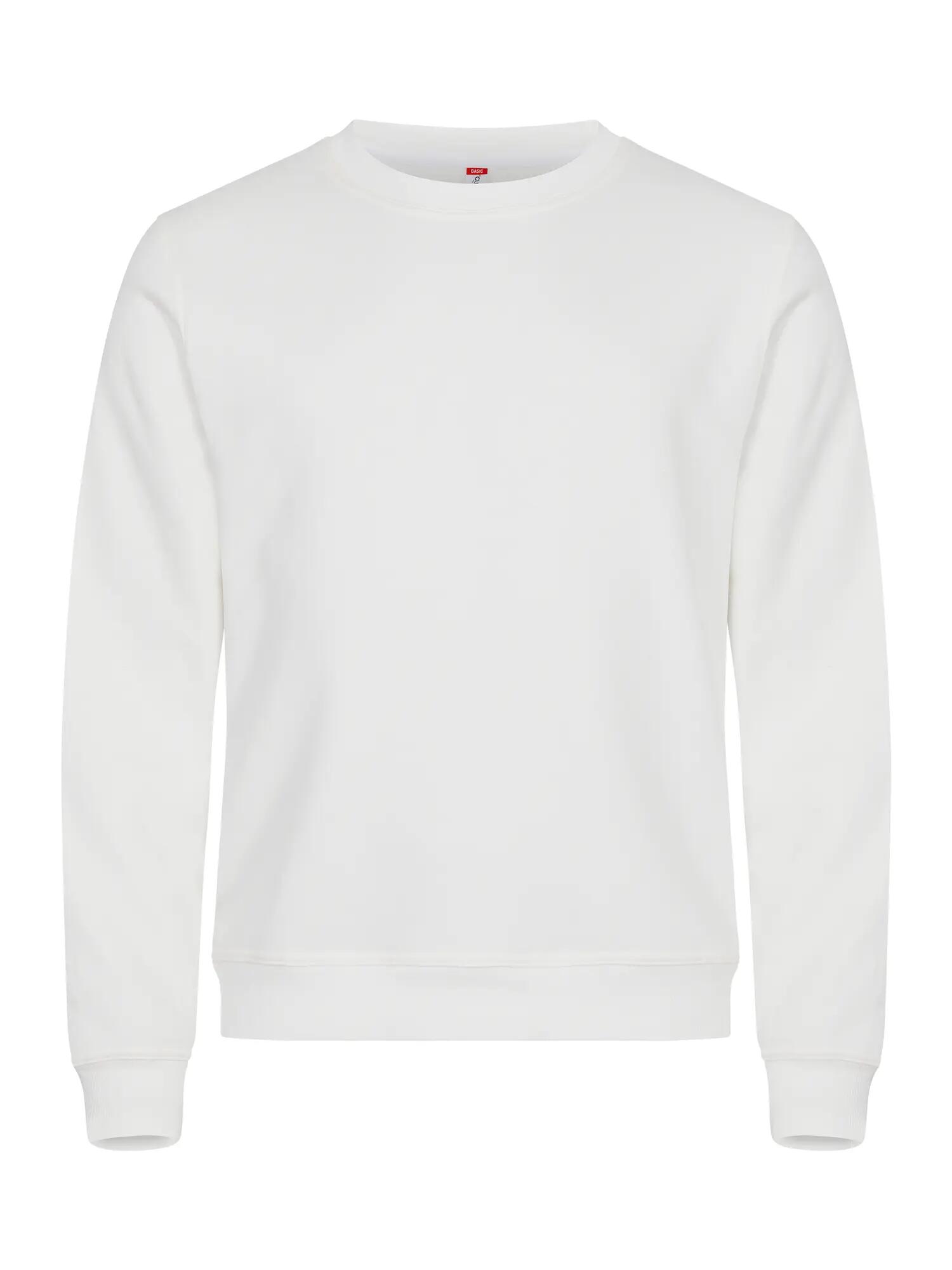 clique Basic Roundneck unisex-sweater, wit – white 1/4