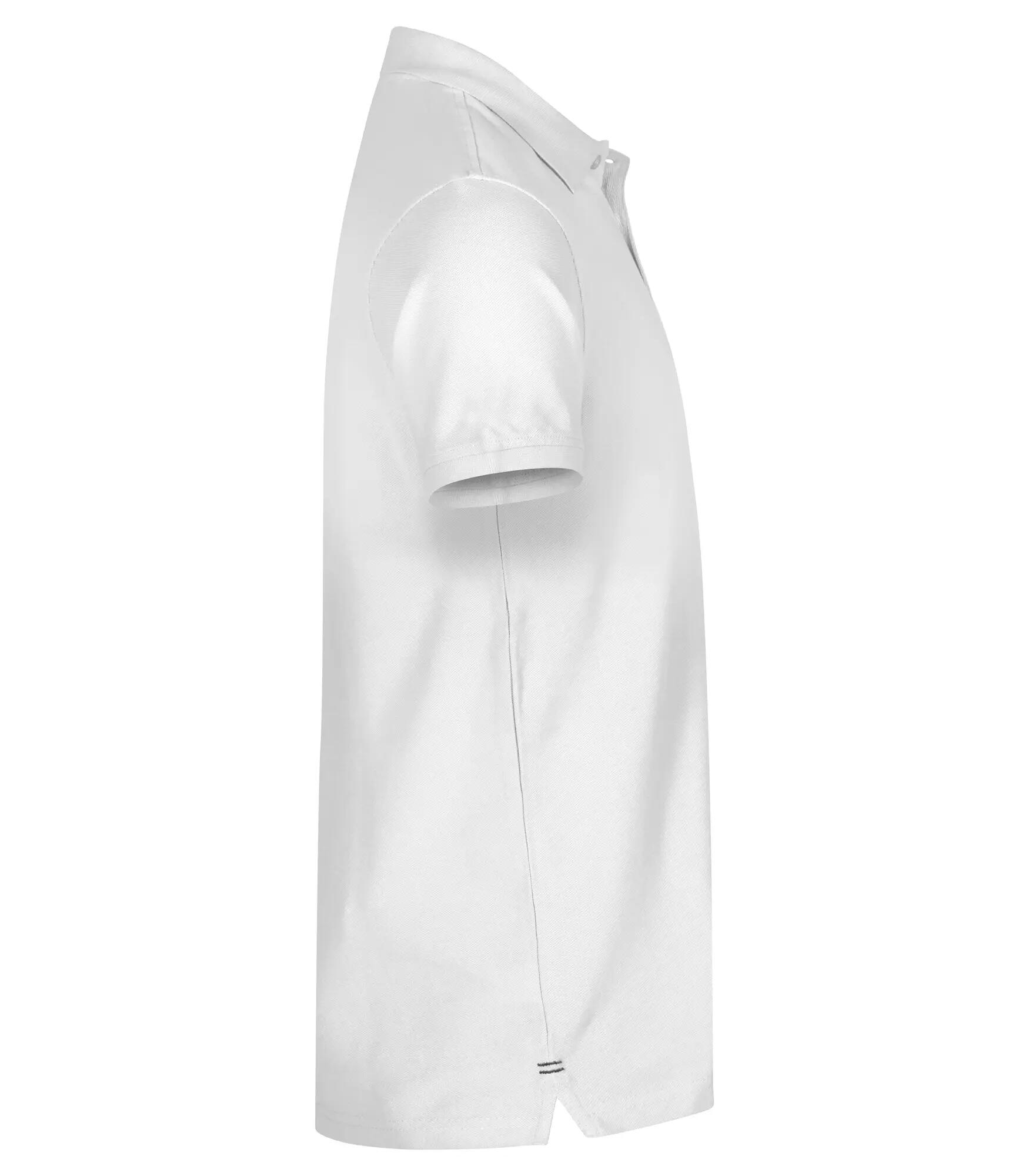 clique Heavy Premium Polo z ciężkiej czesanej bawełny – biały – white 4/4