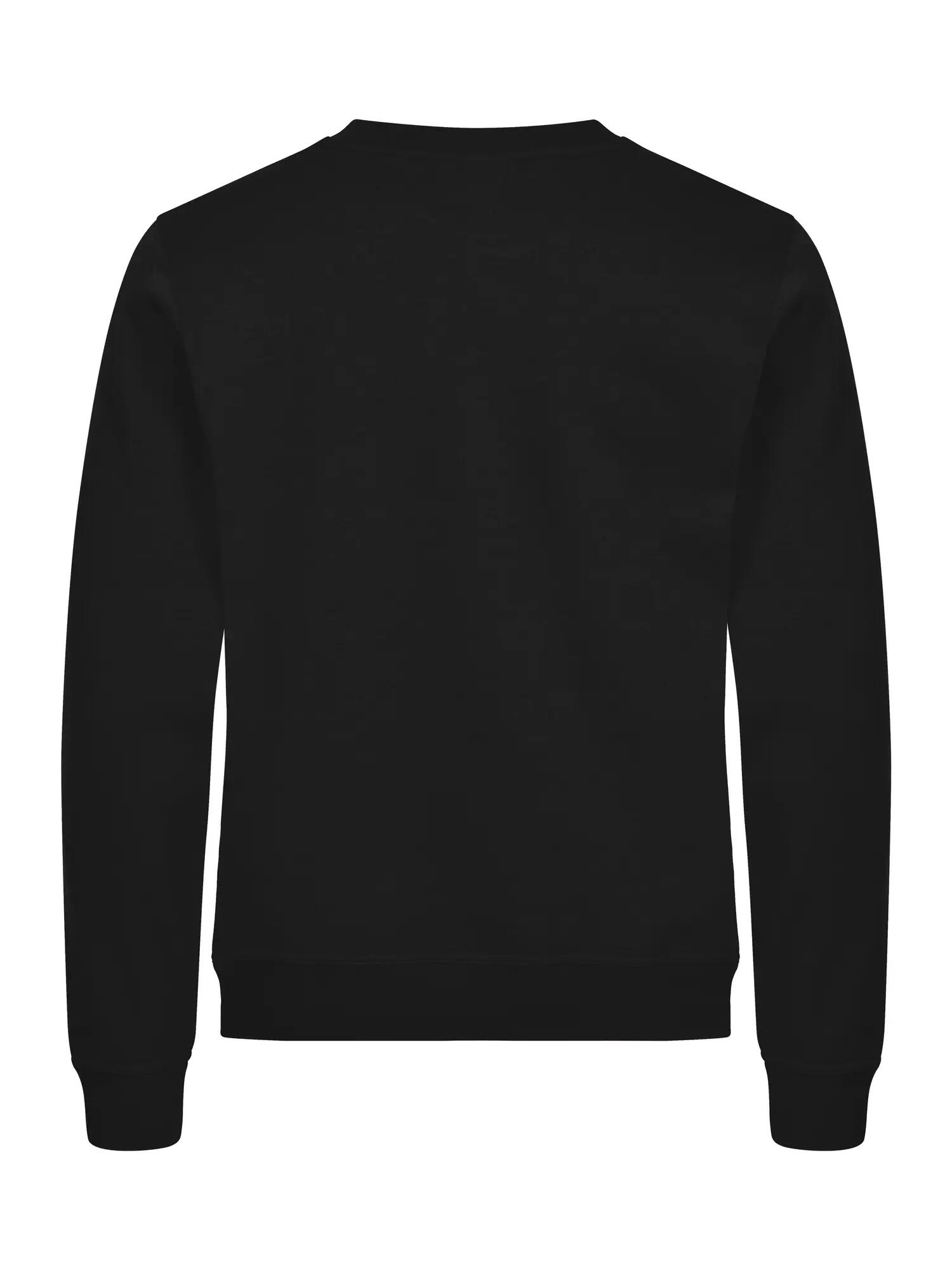 clique Basic Roundneck sweatshirt unisexo, tecido anti-pilling – black 3/4