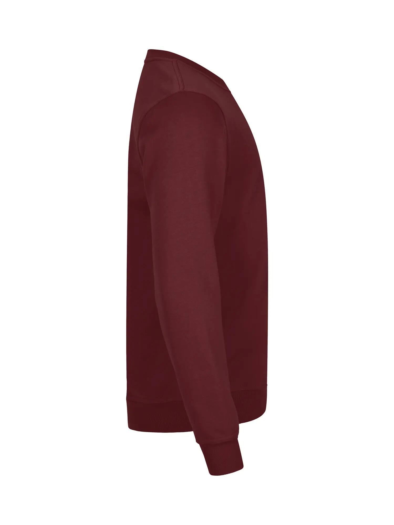 clique Basic Roundneck sweatshirt unissexo em tecido resistente – burgundy 4/4