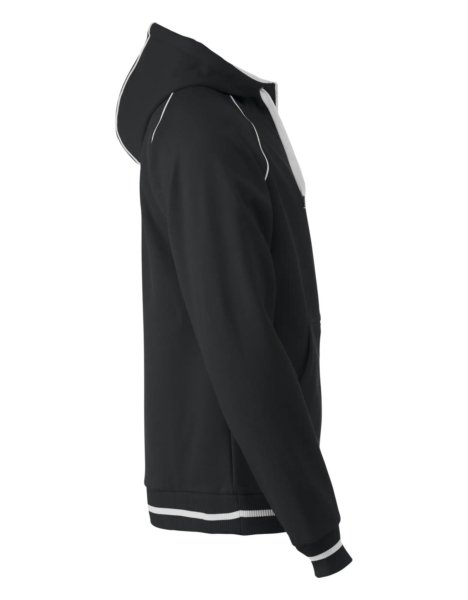 clique Gerry uniseks hoodie in structuurbreisel – geborsteld binnenwerk – black 4/4