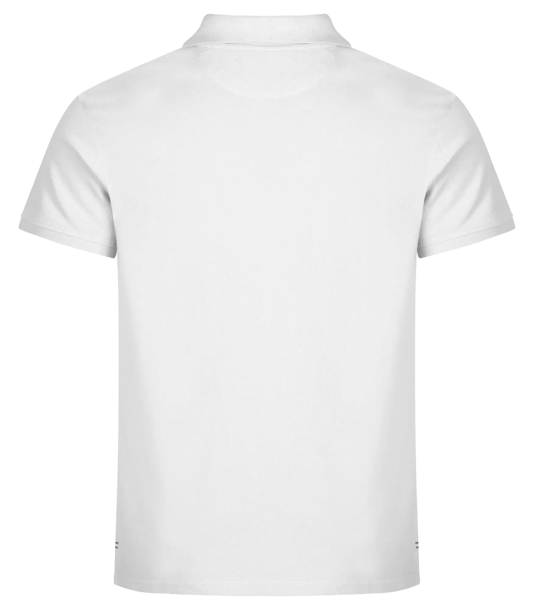 clique Heavy Premium Polo z ciężkiej czesanej bawełny – biały – white 2/4