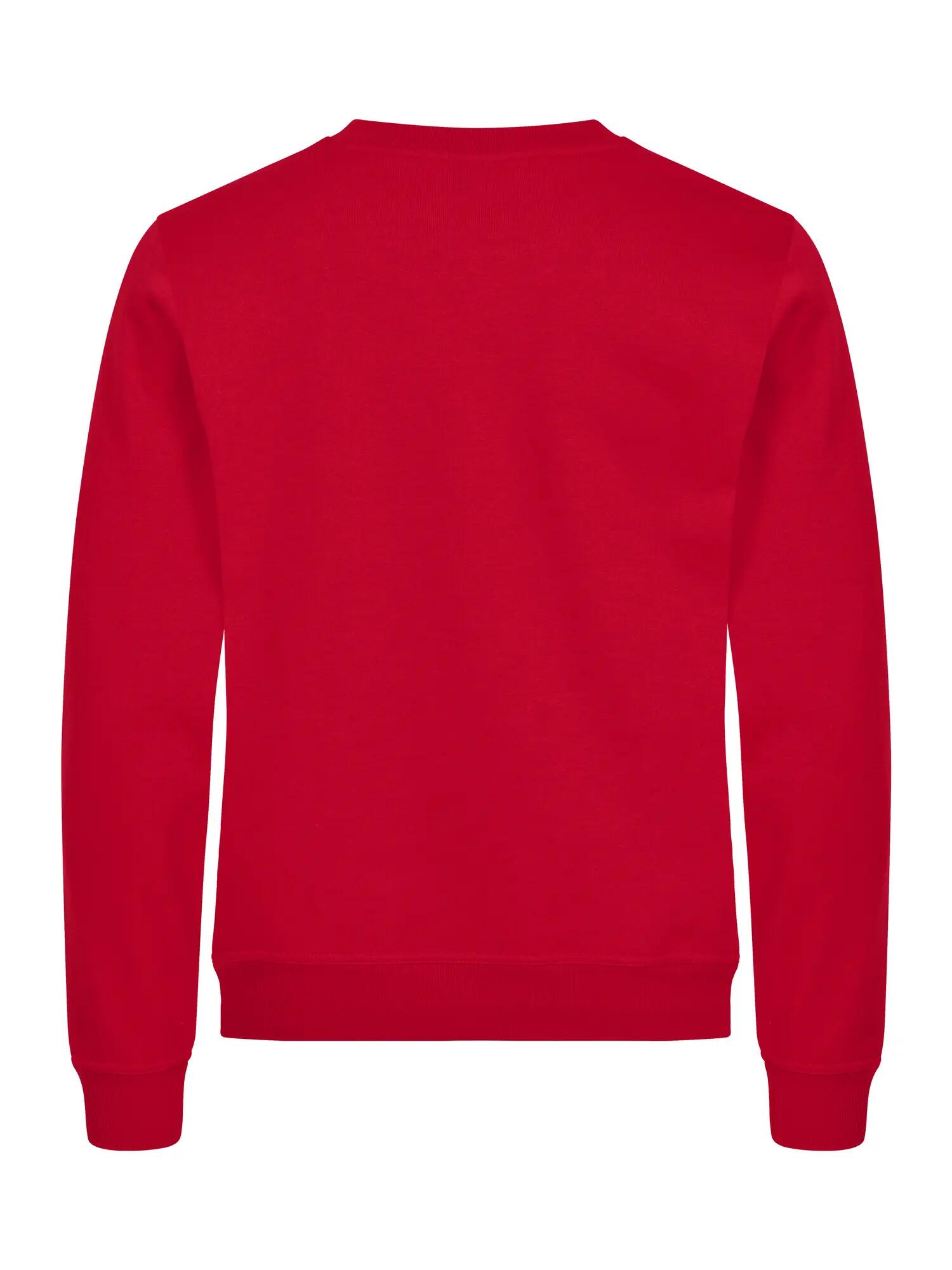 clique Basic Roundneck sweat unisexo com acabamento anti-pilling – red 3/4