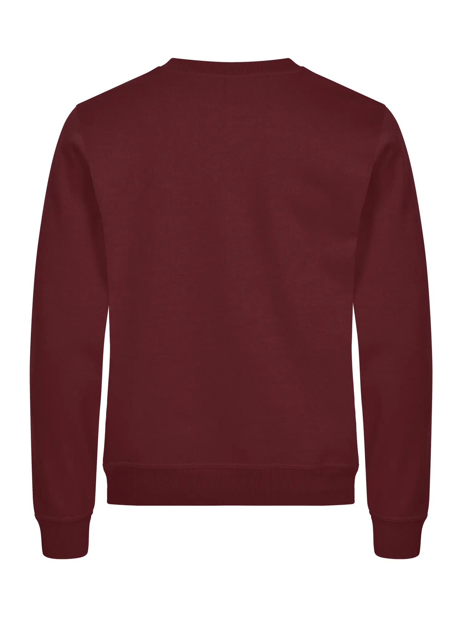 clique Basic Roundneck sweatshirt unissexo em tecido resistente – burgundy 3/4