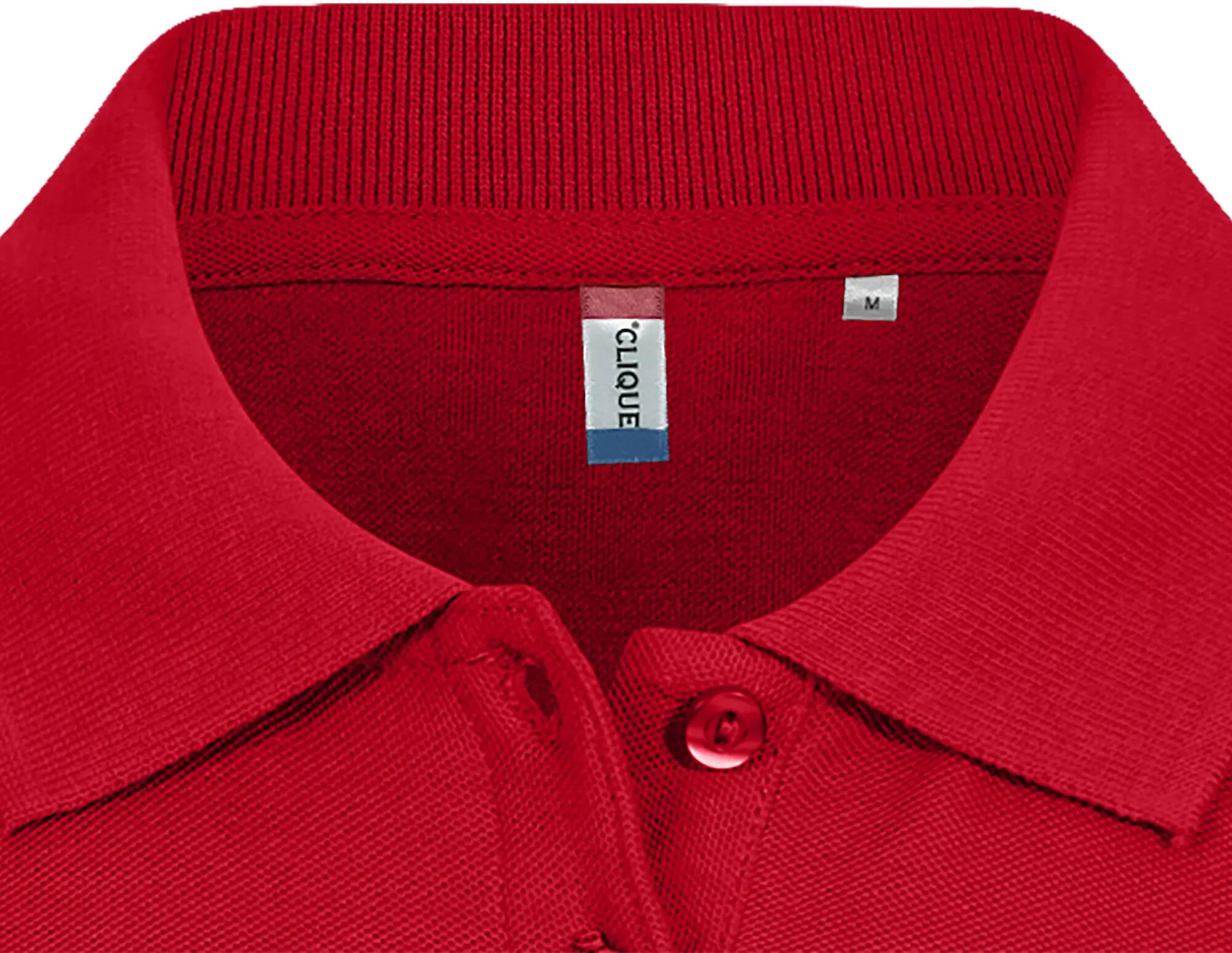 clique Basic Polo Women aus Baumwolle – Guter Sitz, dezente Knöpfe – Red 3/5