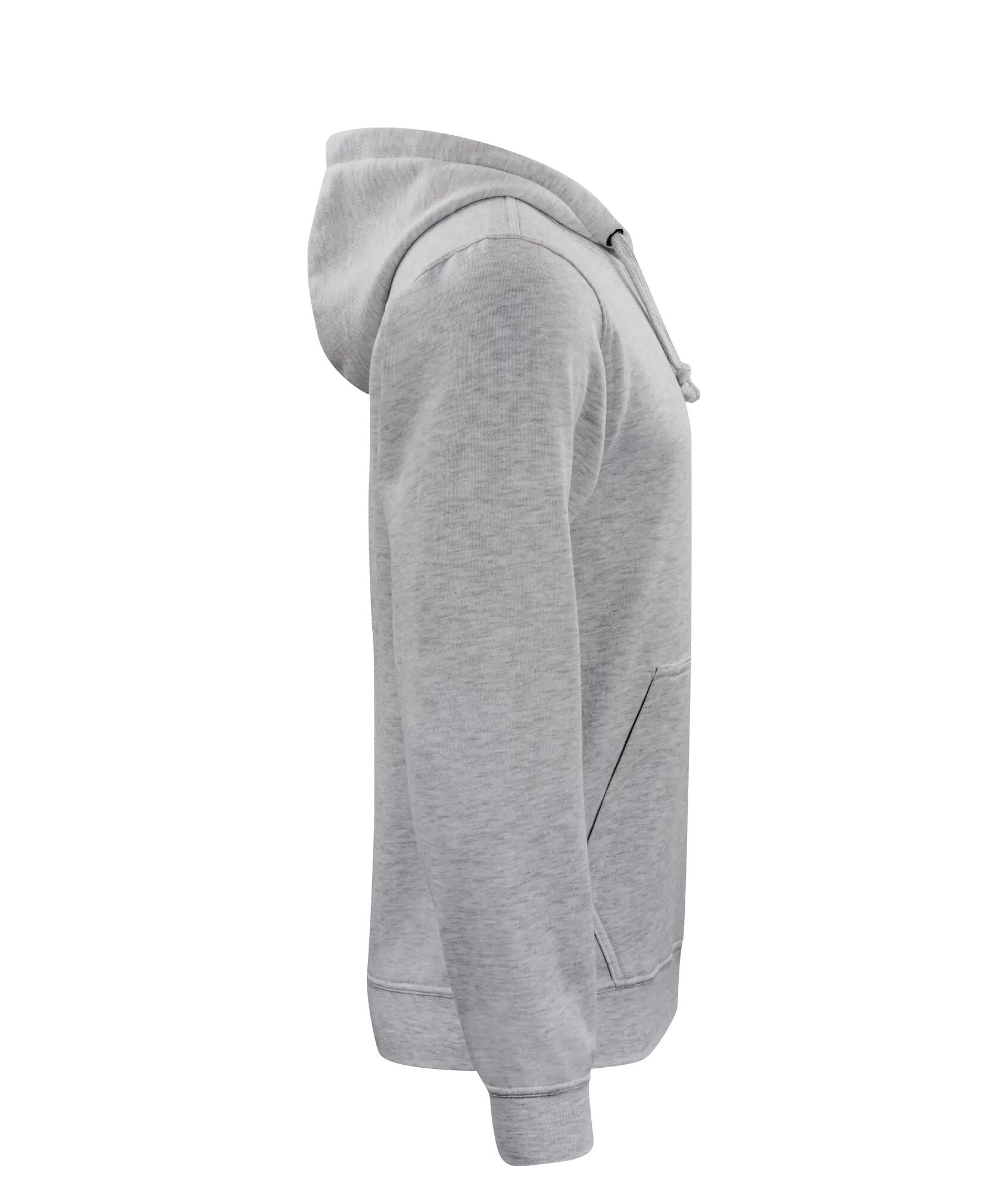 clique Basic Hoody sweatshirt com capuz unissexo cinza mesclado – grey melange 4/4