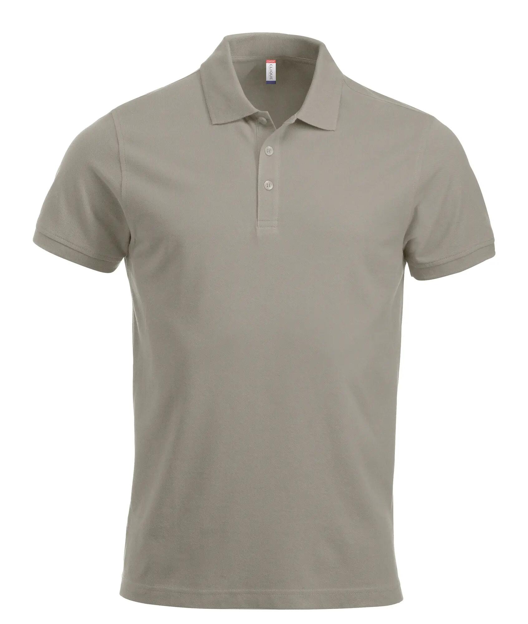 clique Classic Lincoln S/S polo homem em algodão, corte moderno – silver 1/4