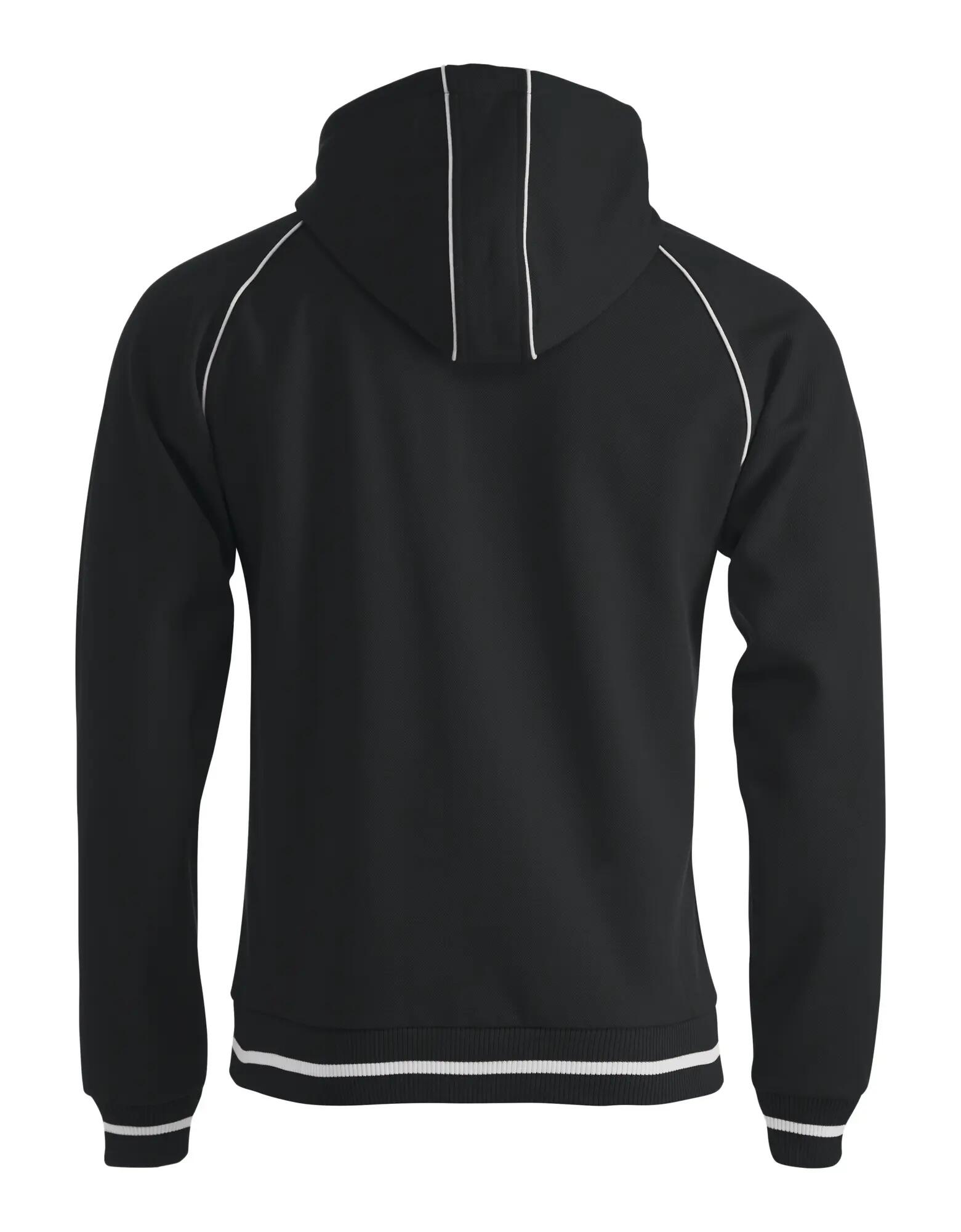 clique Gerry sweat à capuche en maille structurée, intérieur brossé – black 2/4