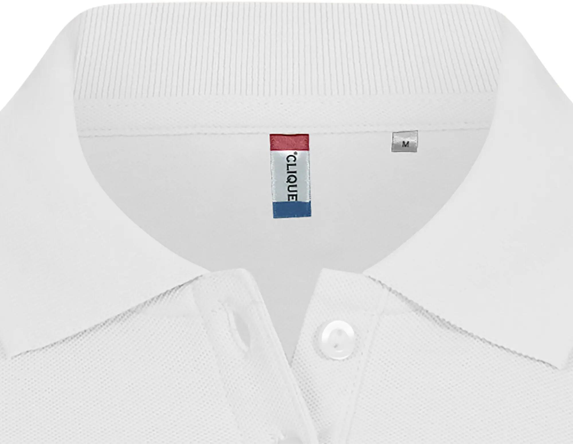 clique Basic Polo Women algodão — corte feminino com fendas laterais – White 5/5