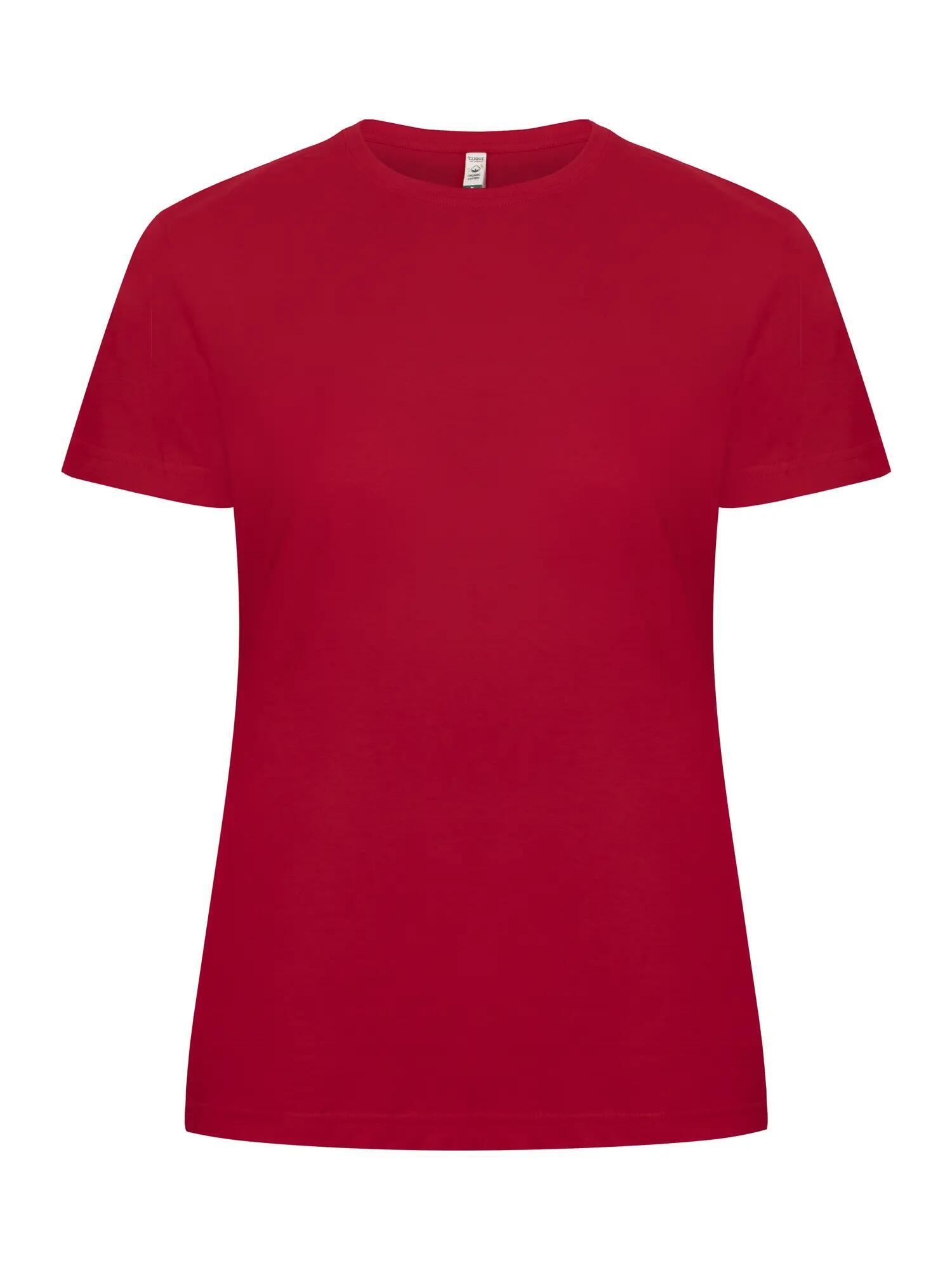 clique Classic OC-T Women t-shirt em algodão orgânico – red 1/4