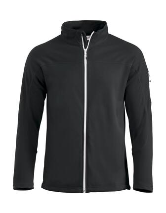 clique Ducan veste zippée unisexe noire en polyester brossé – black