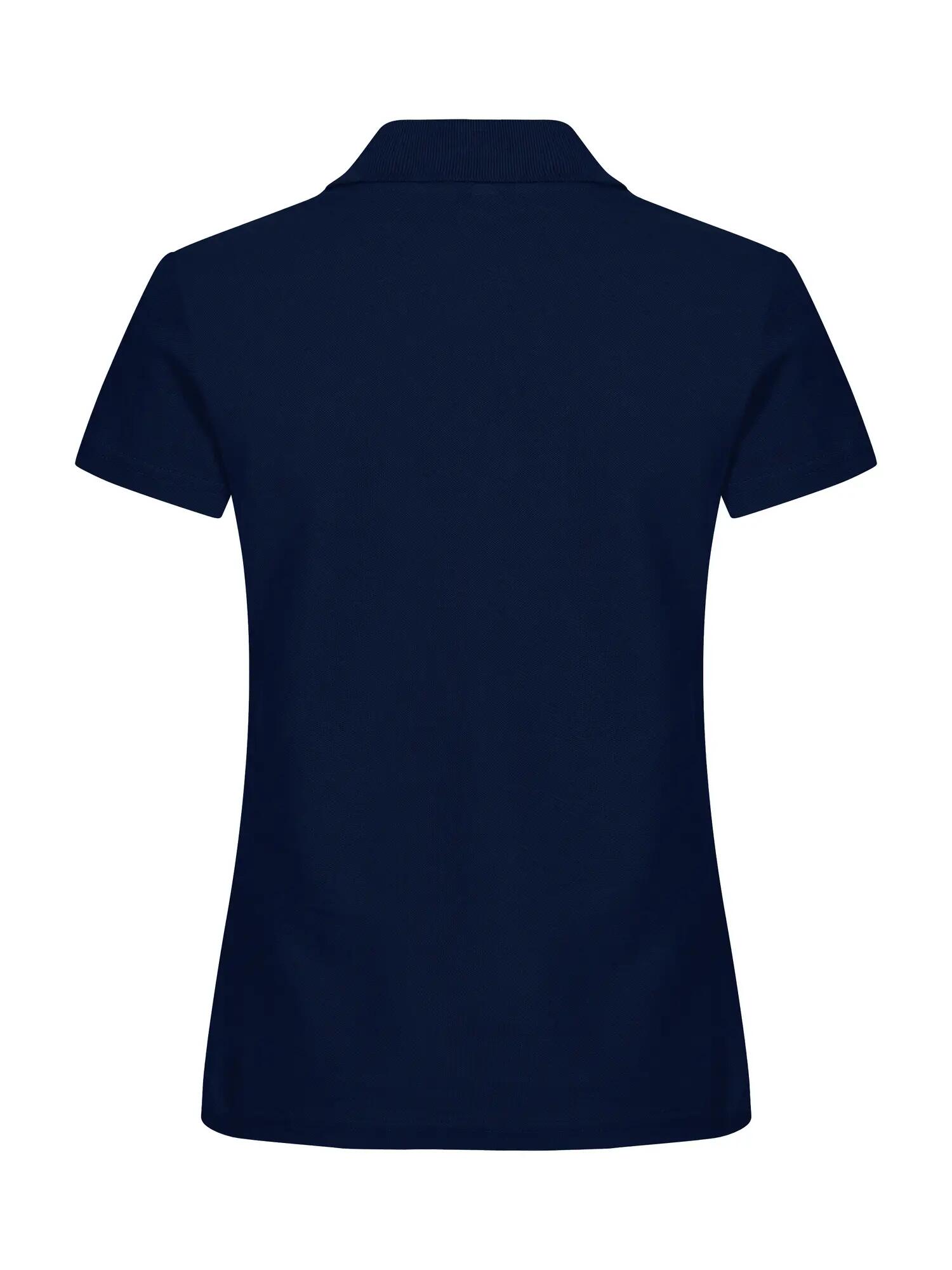clique Basic Polo Mulher – Dark Navy, 100% algodão, corte feminino 4/5